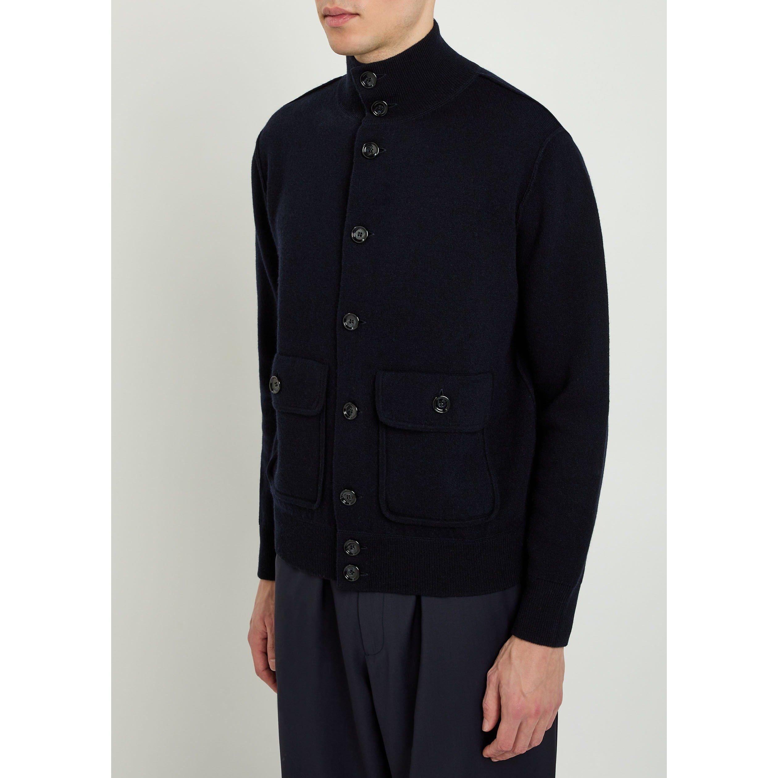 BLACK - Allude - ALLUDE JKT KNIT MOCK NECK - 2