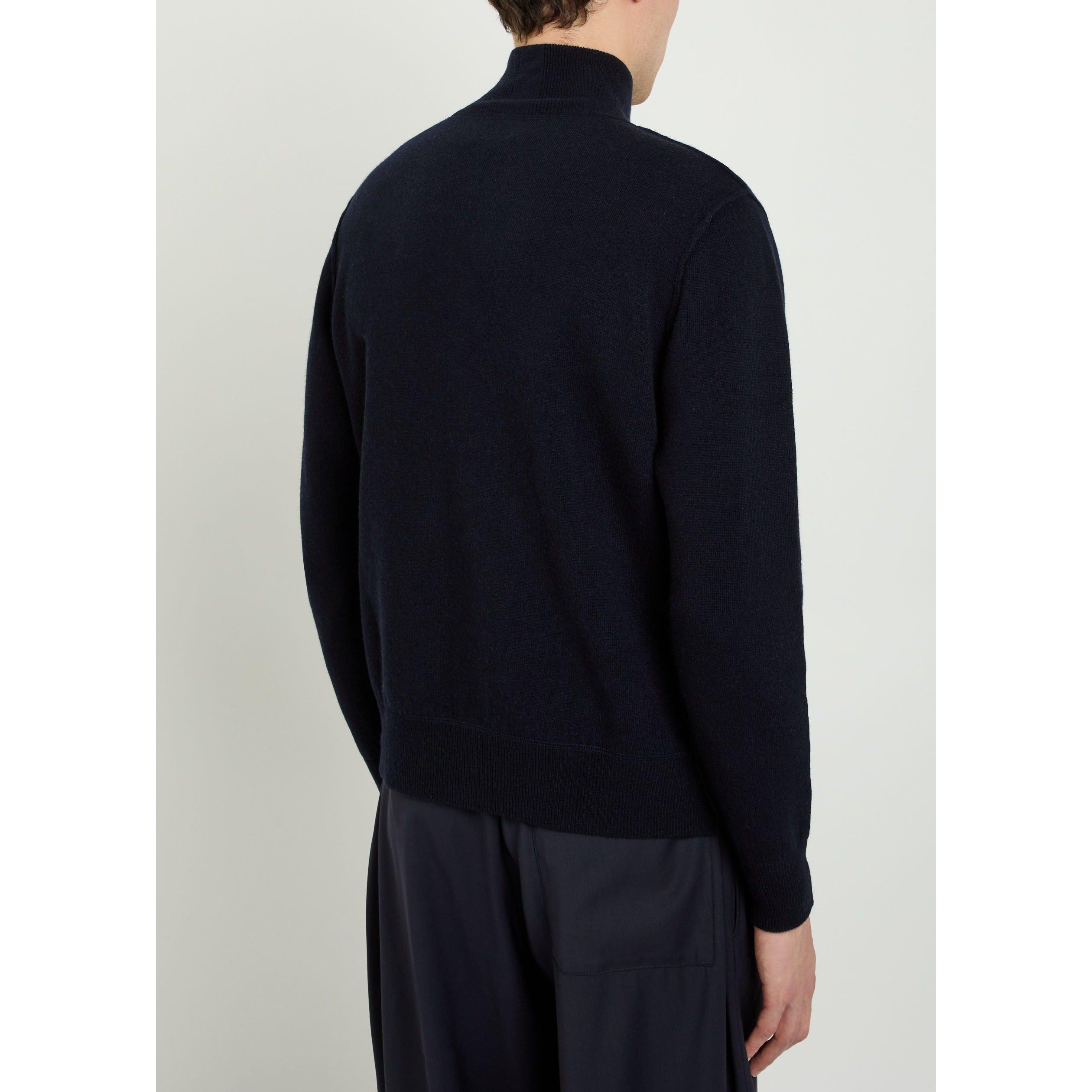 BLACK - Allude - ALLUDE JKT KNIT MOCK NECK - 3