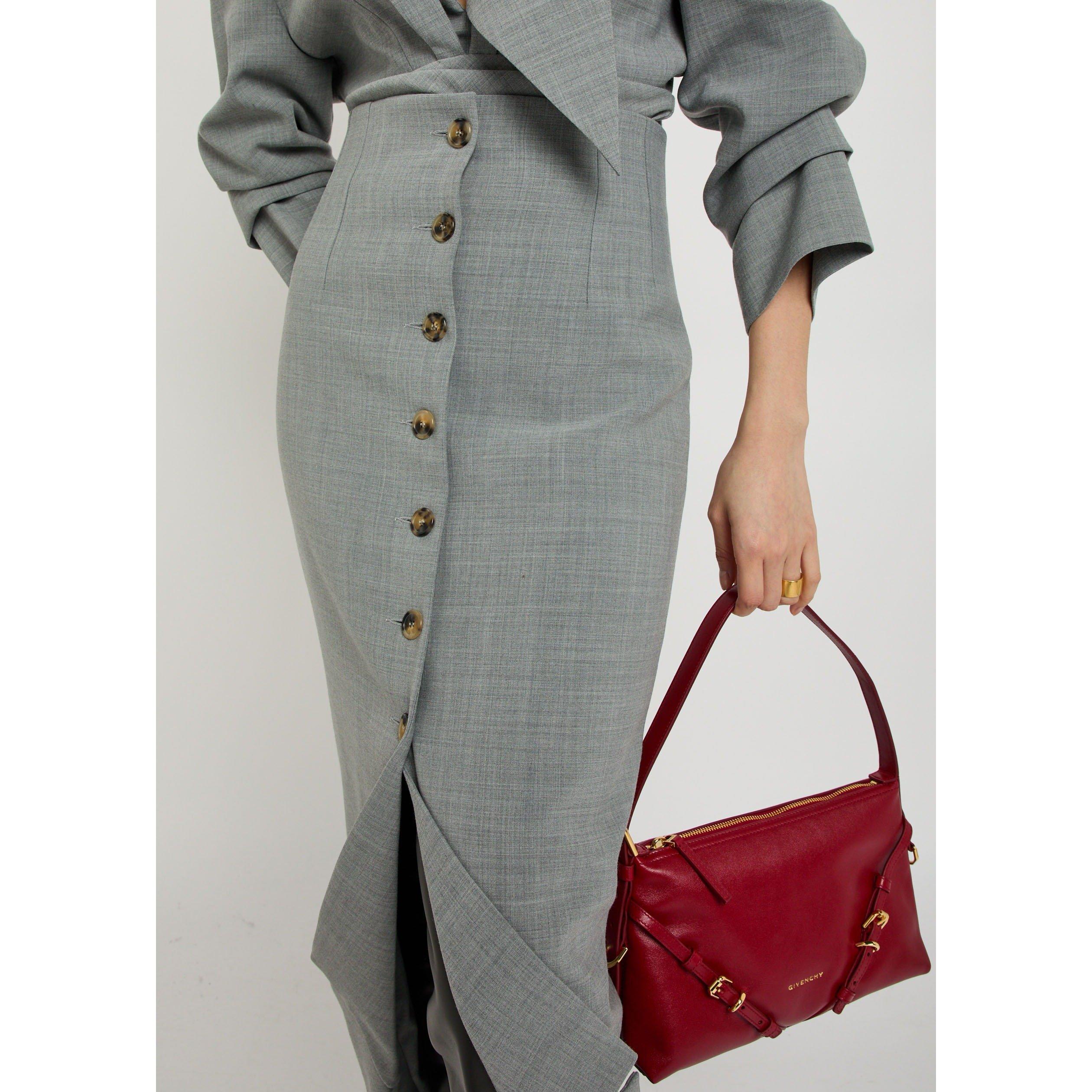 GREY - Unknown - TAILORED SKIRT WITH JACKET COL - 4