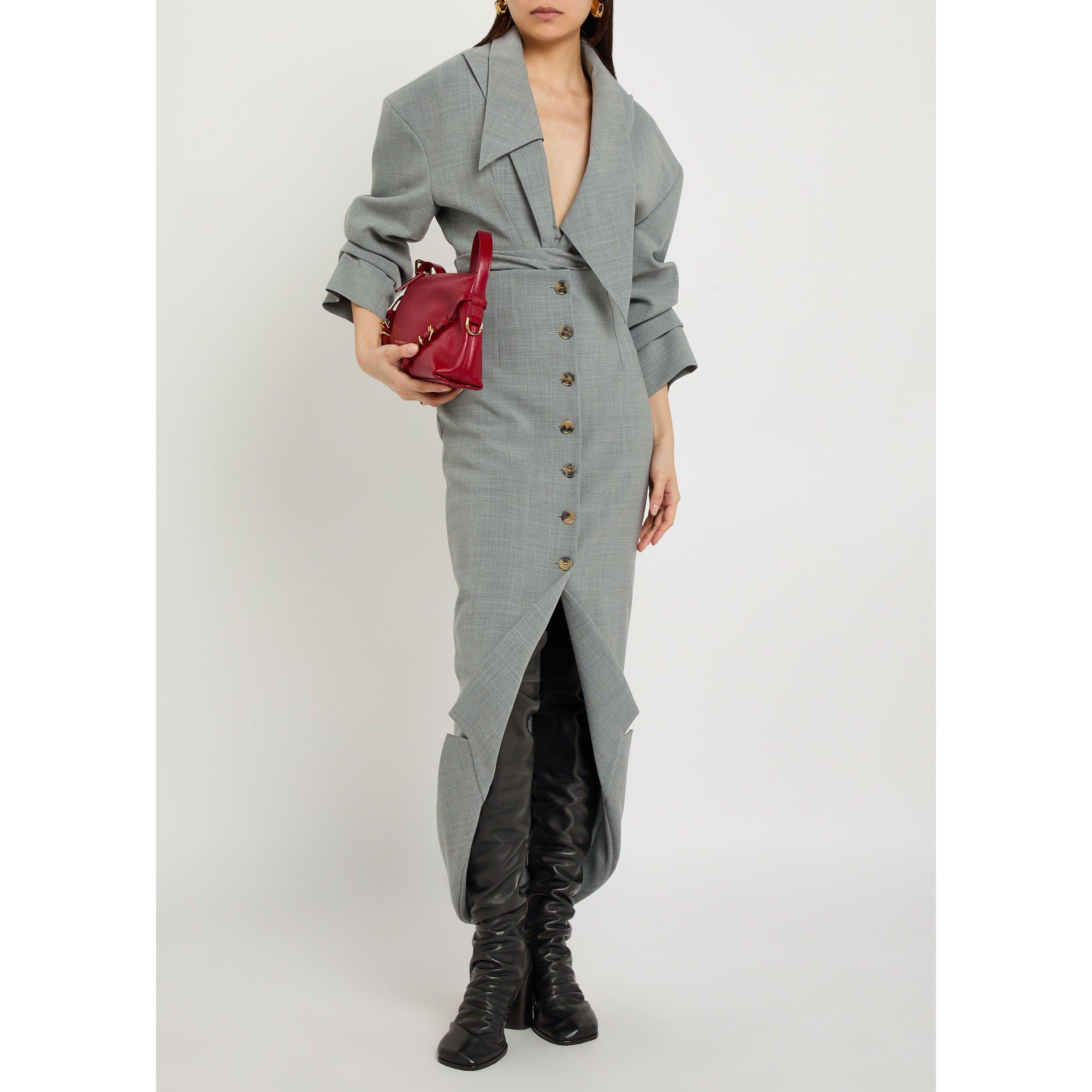 GREY - Unknown - TAILORED SKIRT WITH JACKET COL - 5