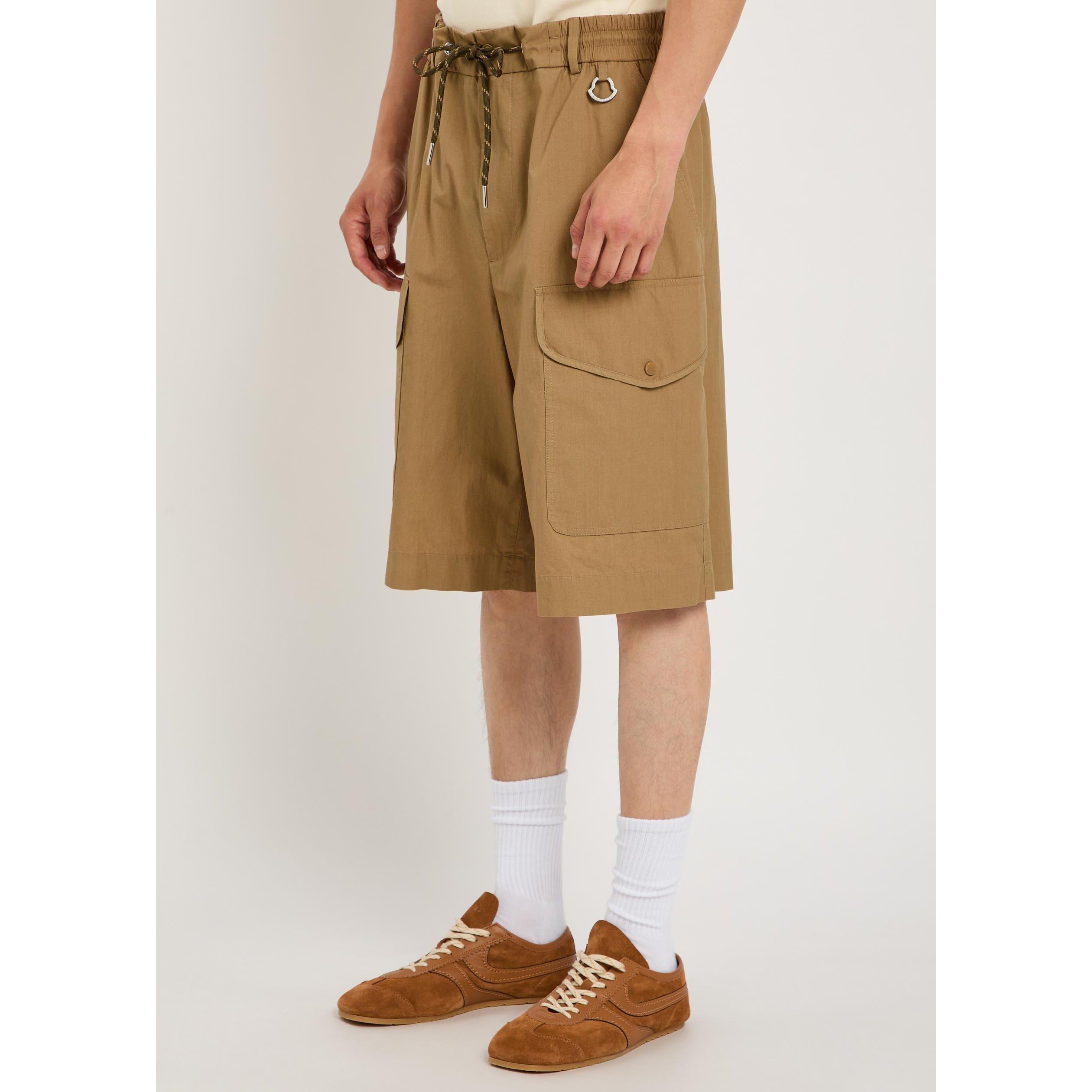 BROWN - Moncler - Men's Cotton Cargo Shorts - 2