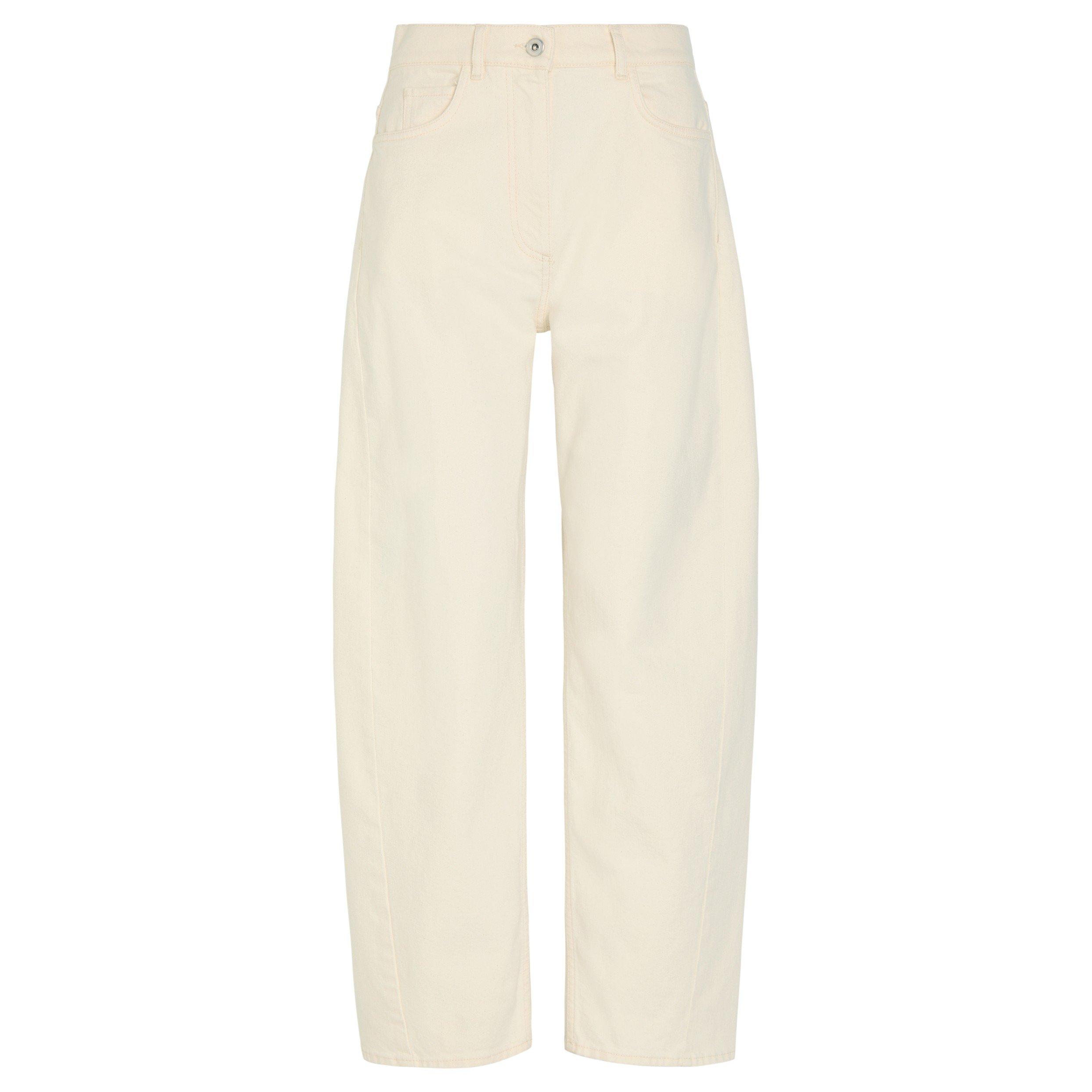 BEIGE - Another Tomorrow - DENIM CURVED PANT - 1