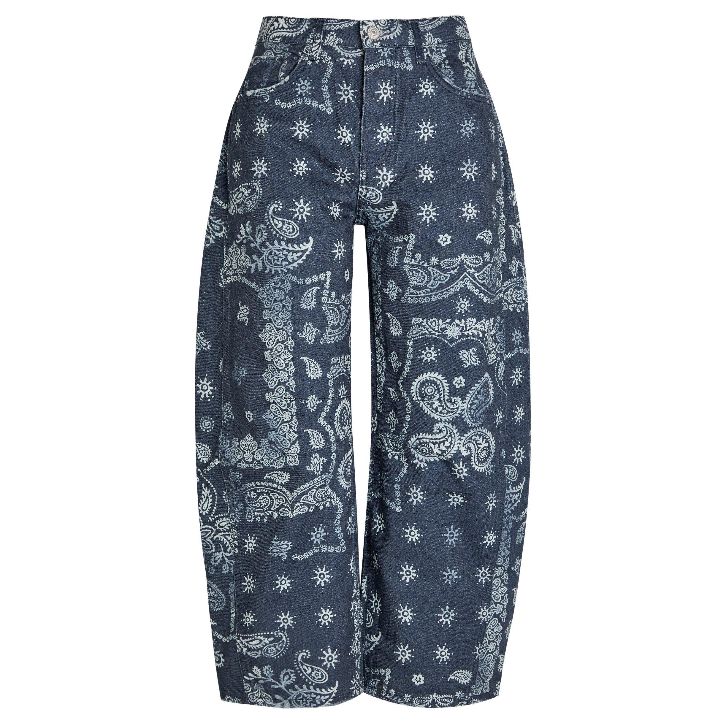 BLUE - Free People - J GOOD LUCK PRINTED BARREL