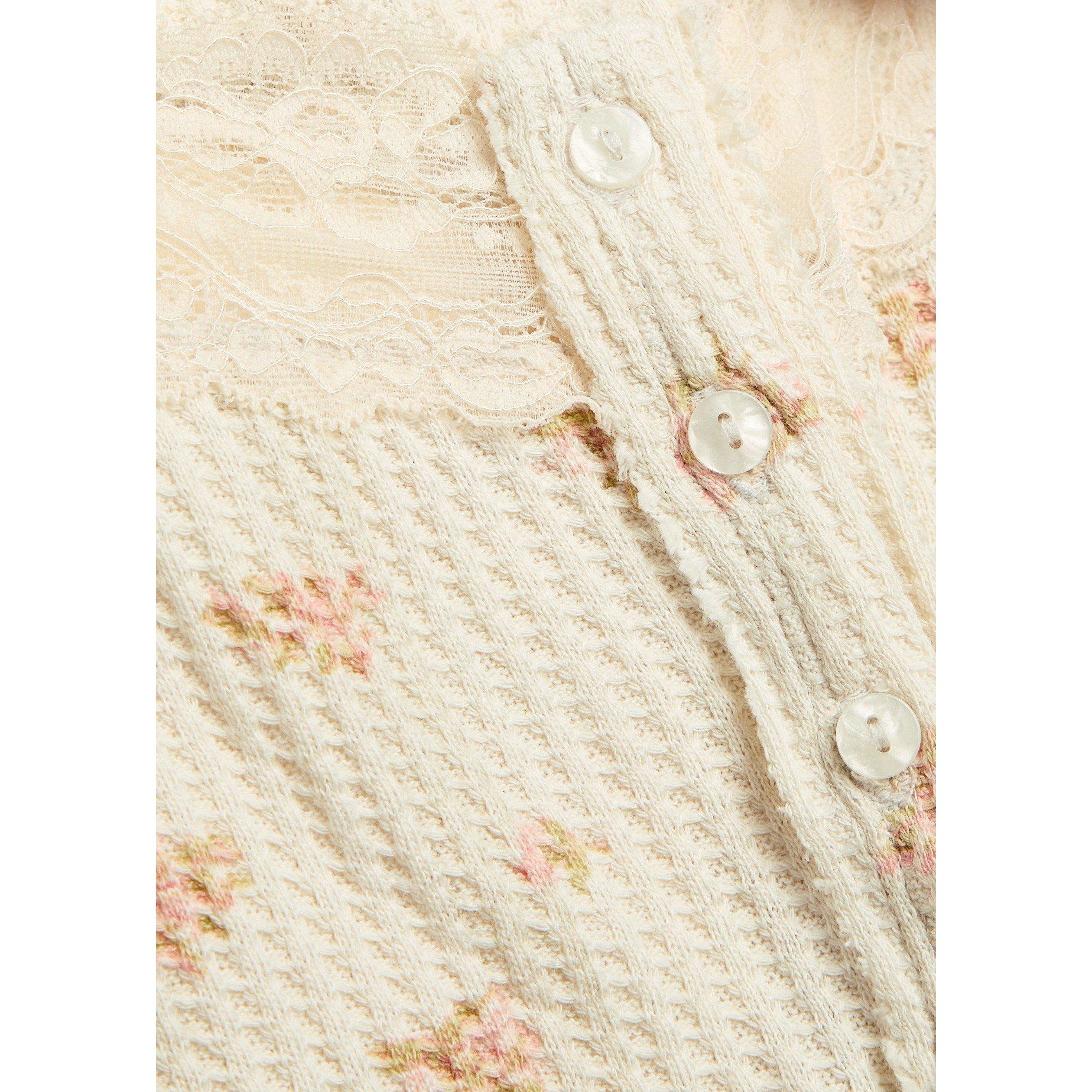 WHITE AND OTHER - Free People - T LETS PARTY CARDI-PRINT - 4