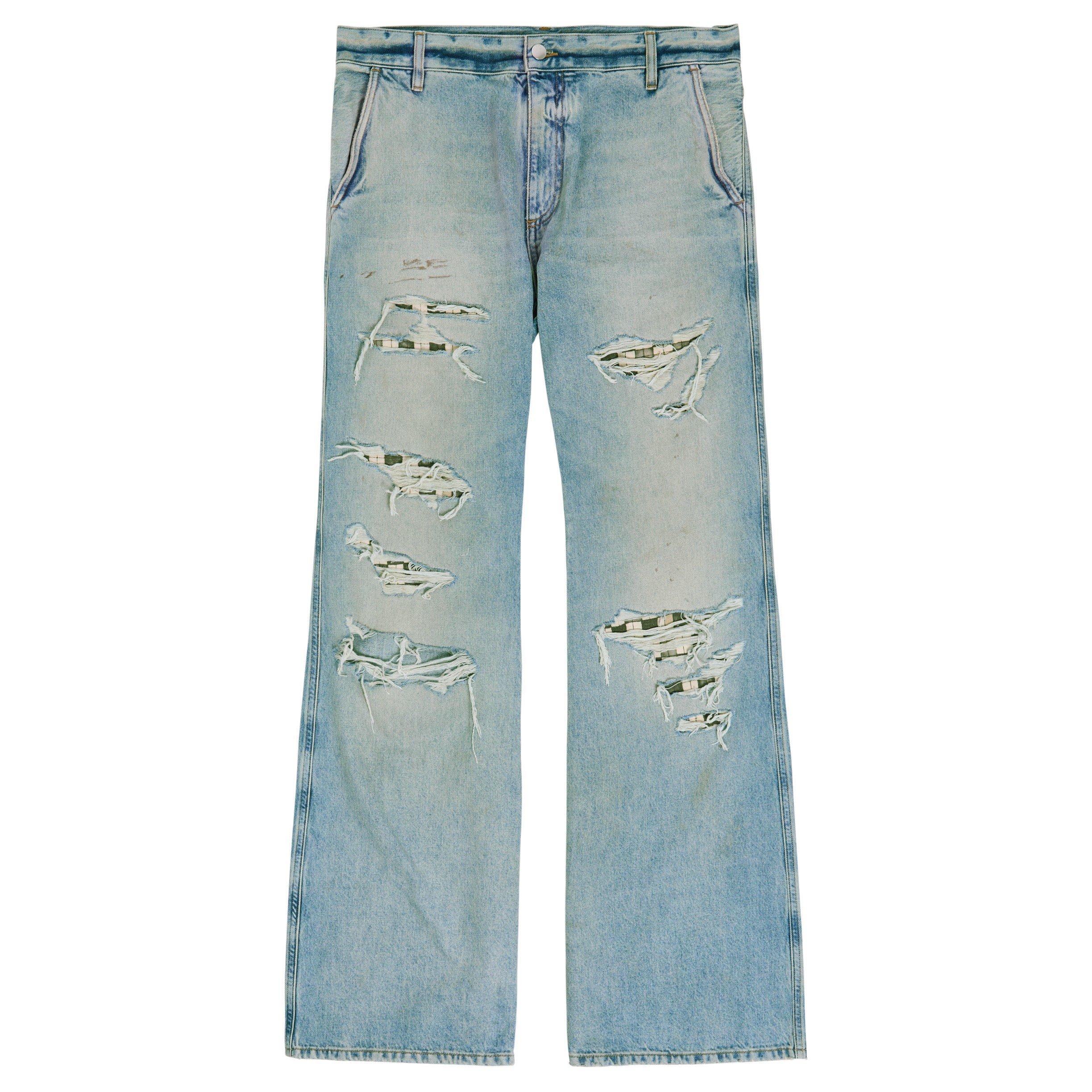 Amiri AMIRI CHECKERED REPAIR BOOTCUT