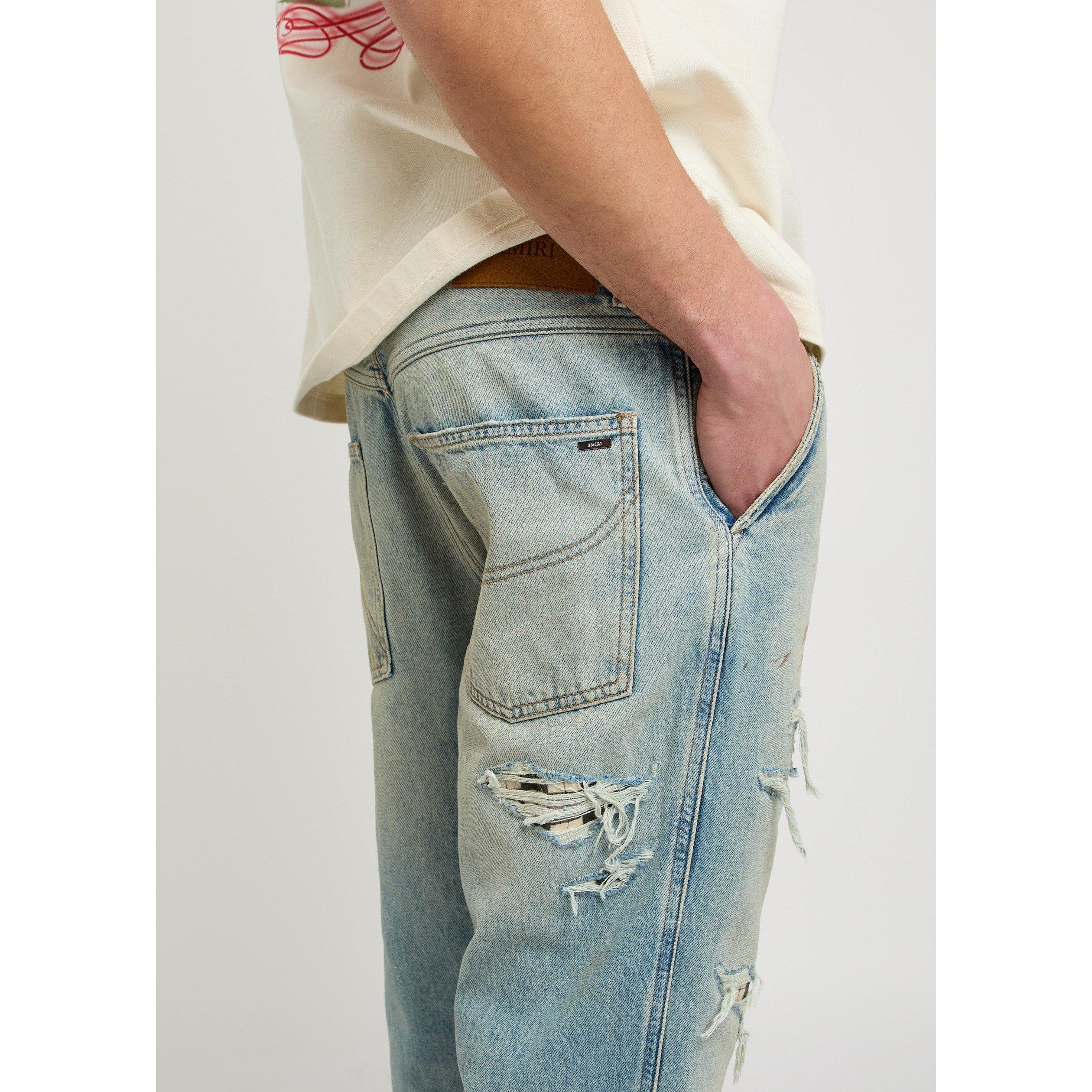 INDIGO - Amiri - AMIRI CHECKERED REPAIR BOOTCUT - 4