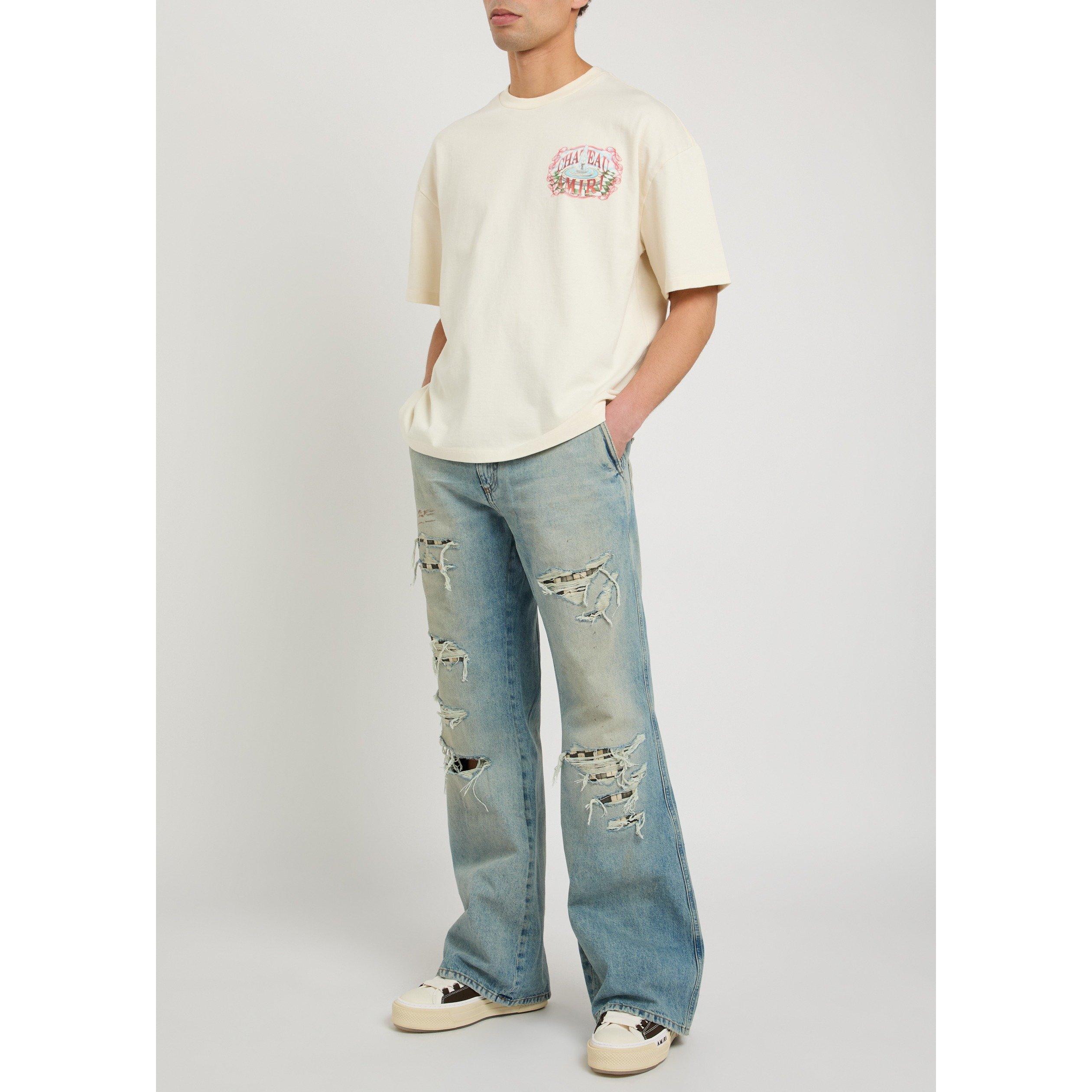 INDIGO - Amiri - AMIRI CHECKERED REPAIR BOOTCUT - 5