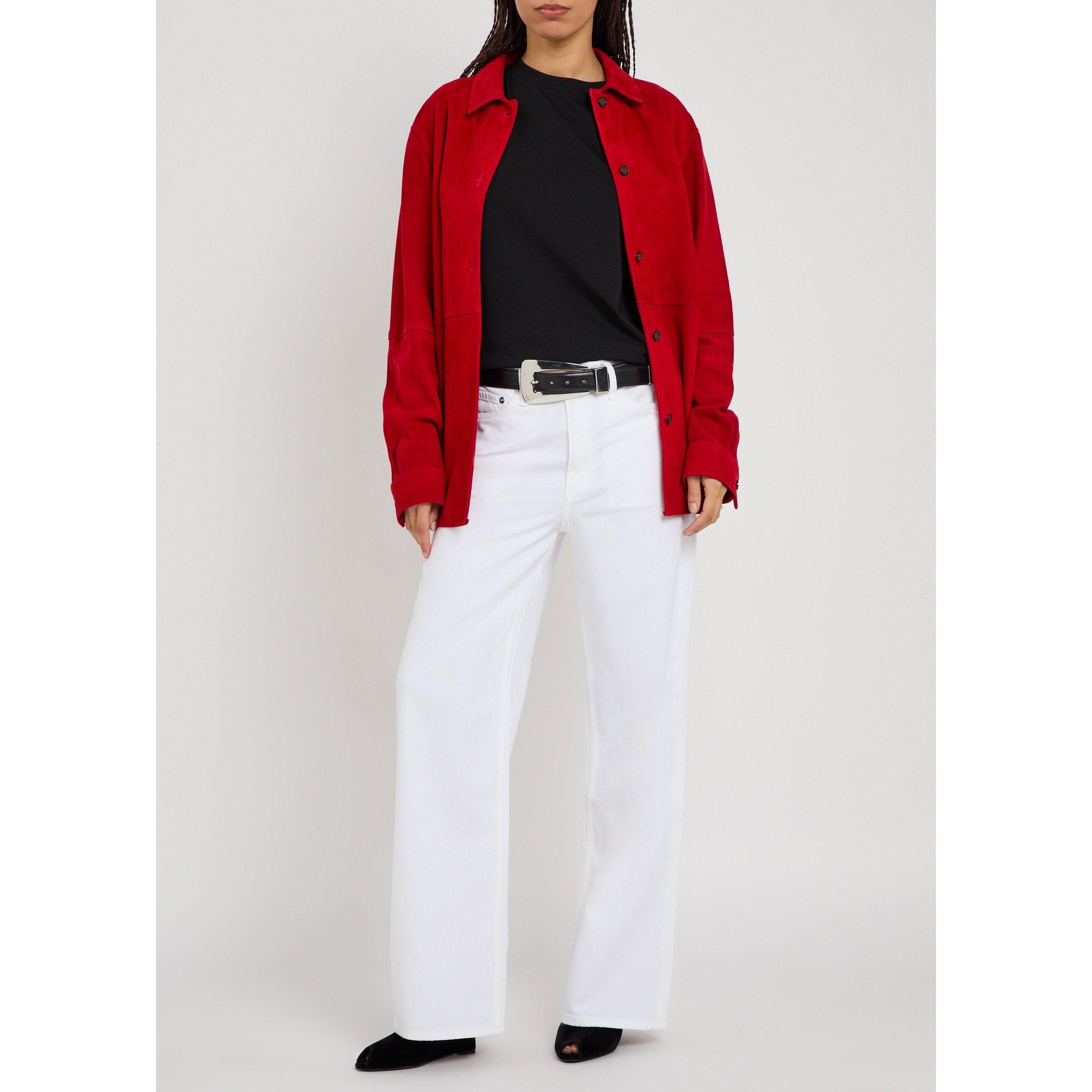 WHITE - Rag and Bone - Women's Logan Mid-Rise Wide-Leg Jeans - 5