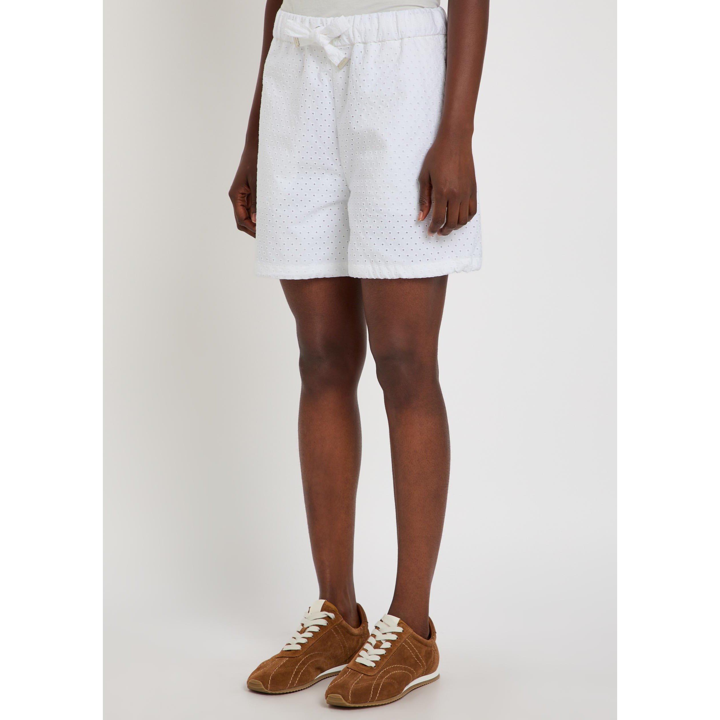 WHITE - Moncler - Women's Cotton Woven Shorts - 2