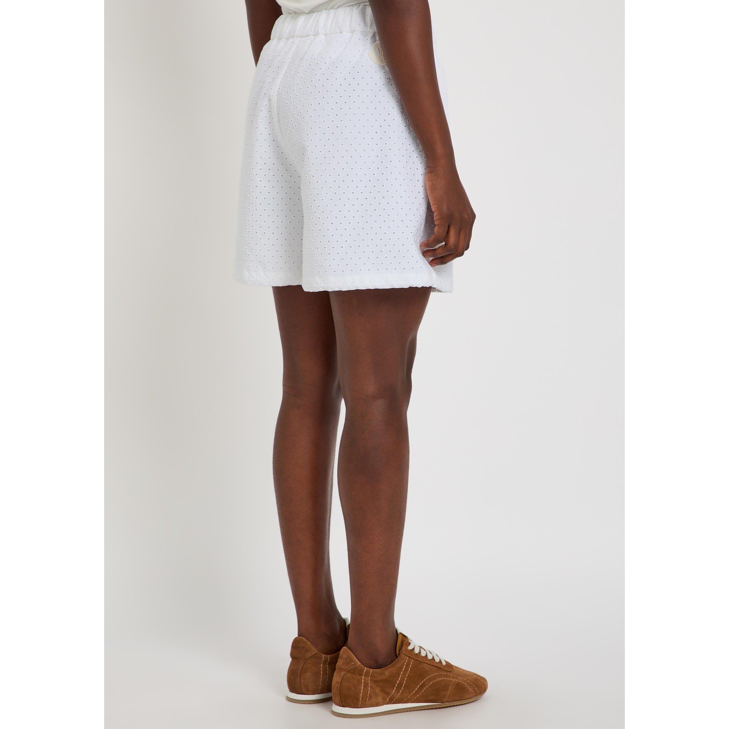 WHITE - Moncler - Women's Cotton Woven Shorts - 3