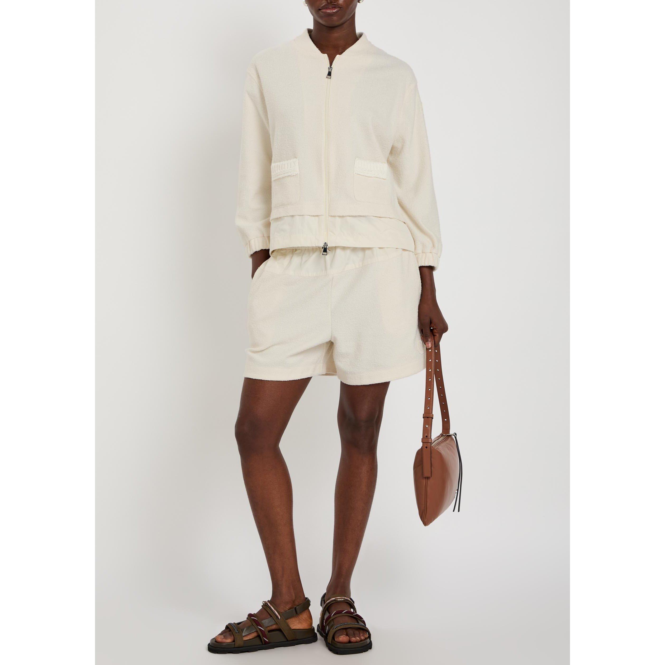 CREAM - Moncler - Women's Bouclé Zip-Up Oversized-Fit Cardigan - 5