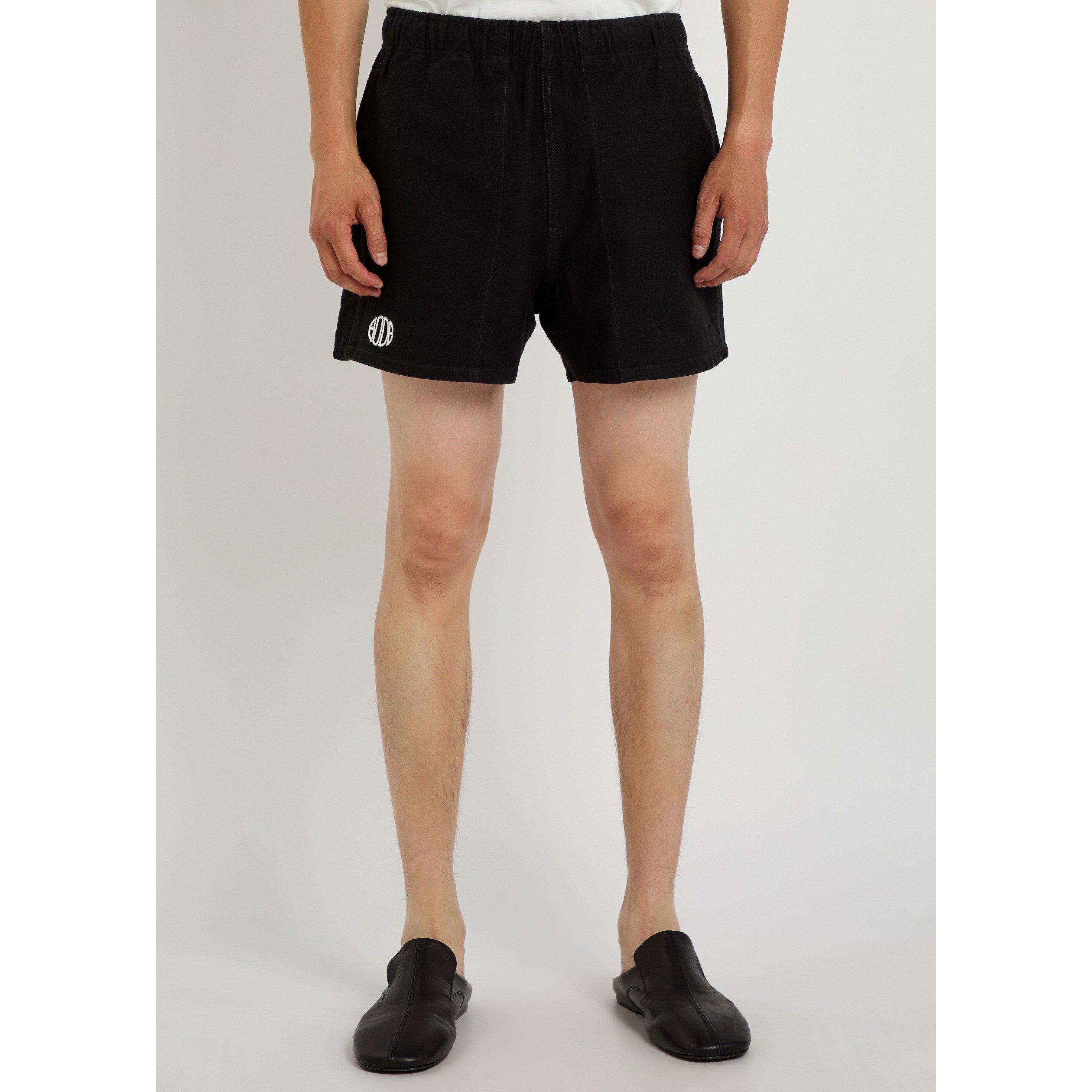 BLACK - Bode - Men's Field Cotton Shorts - 2
