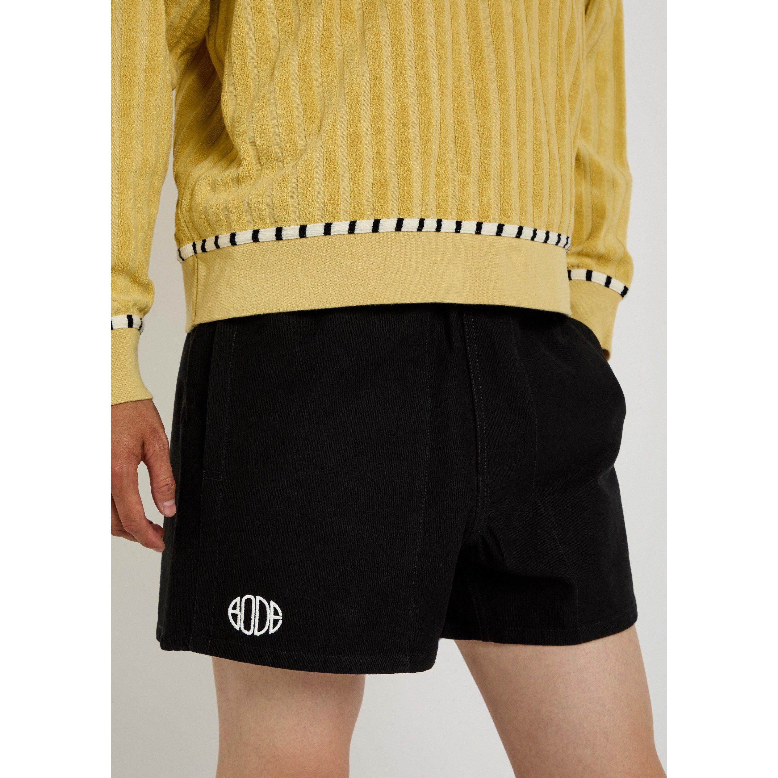 BLACK - Bode - Men's Field Cotton Shorts - 4