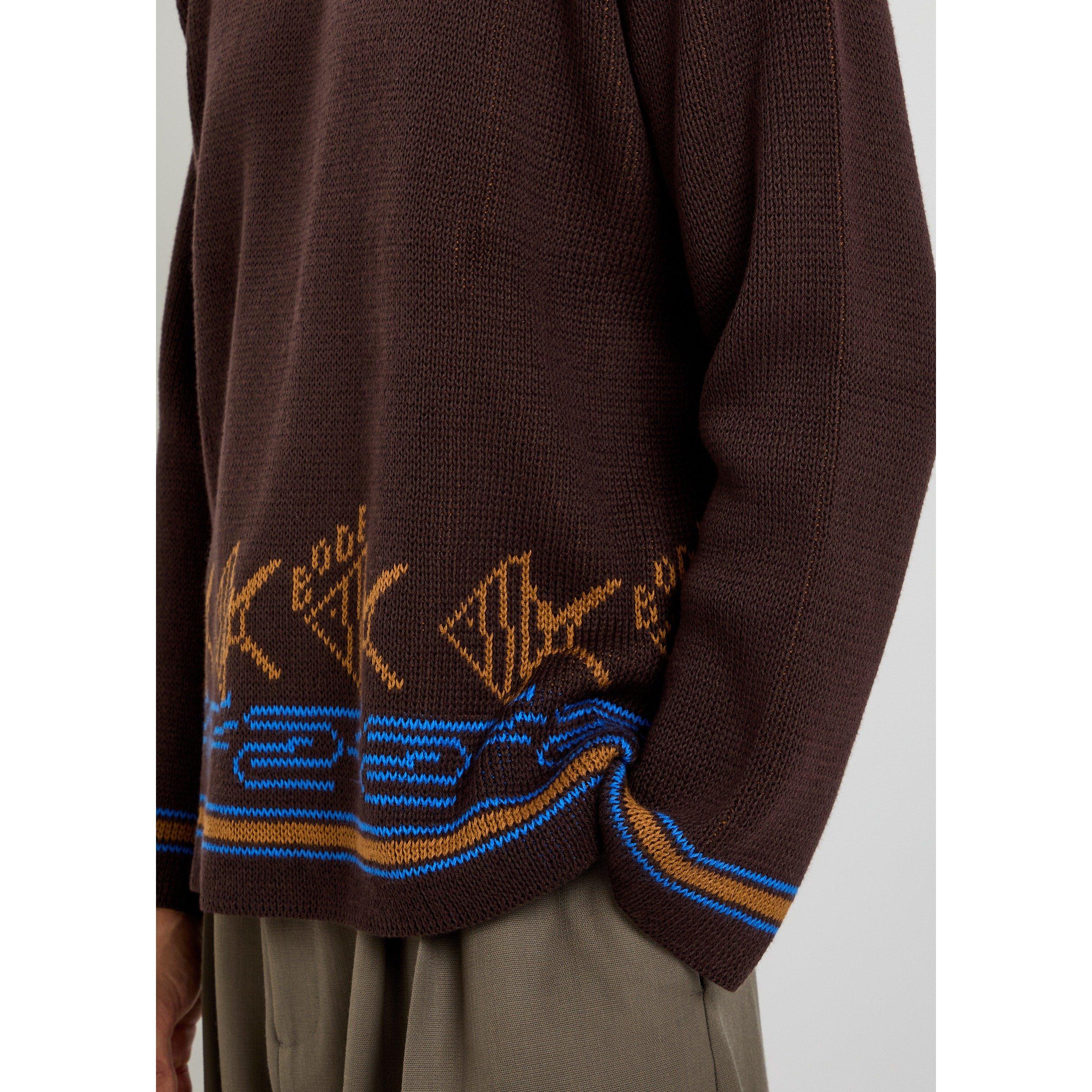BROWN - Bode - BODE FISH SCHOOL KNIT - 4
