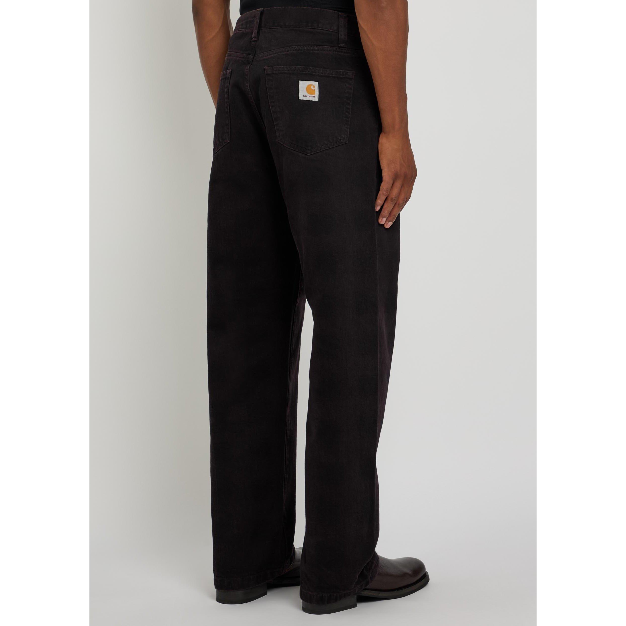 BLACK - Carhartt - Men's Everson Plaid Cotton Tapered Jeans - 3