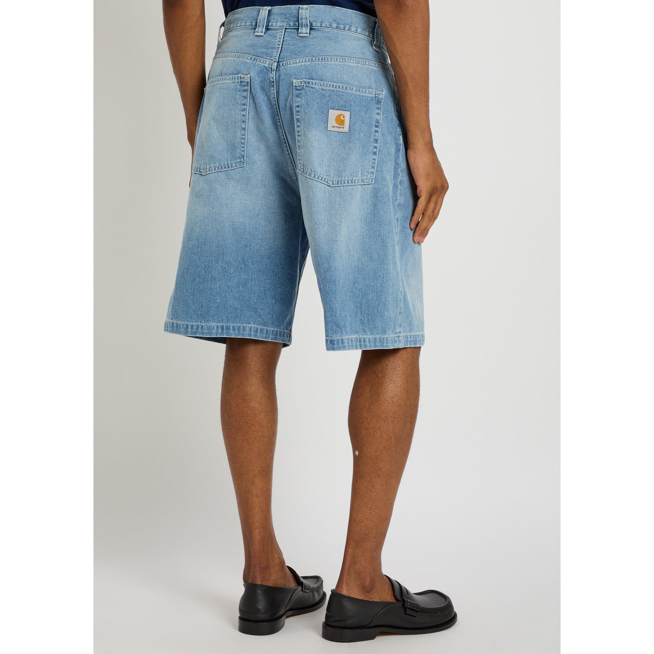 LIGHT BLUE - Carhartt - Men's Brandon Cotton Oversized-Fit Denim Shorts - 3