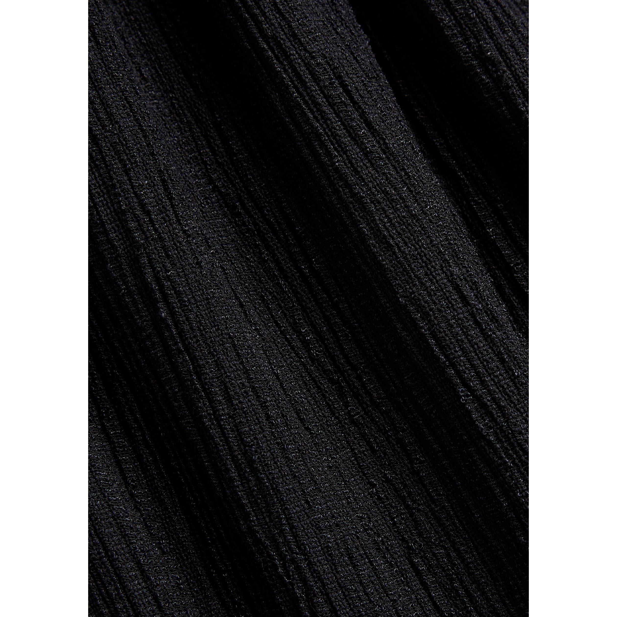 BLACK - Vince - Women's Shadow Grid Knitted Slim-Fit Midi Skirt - 4