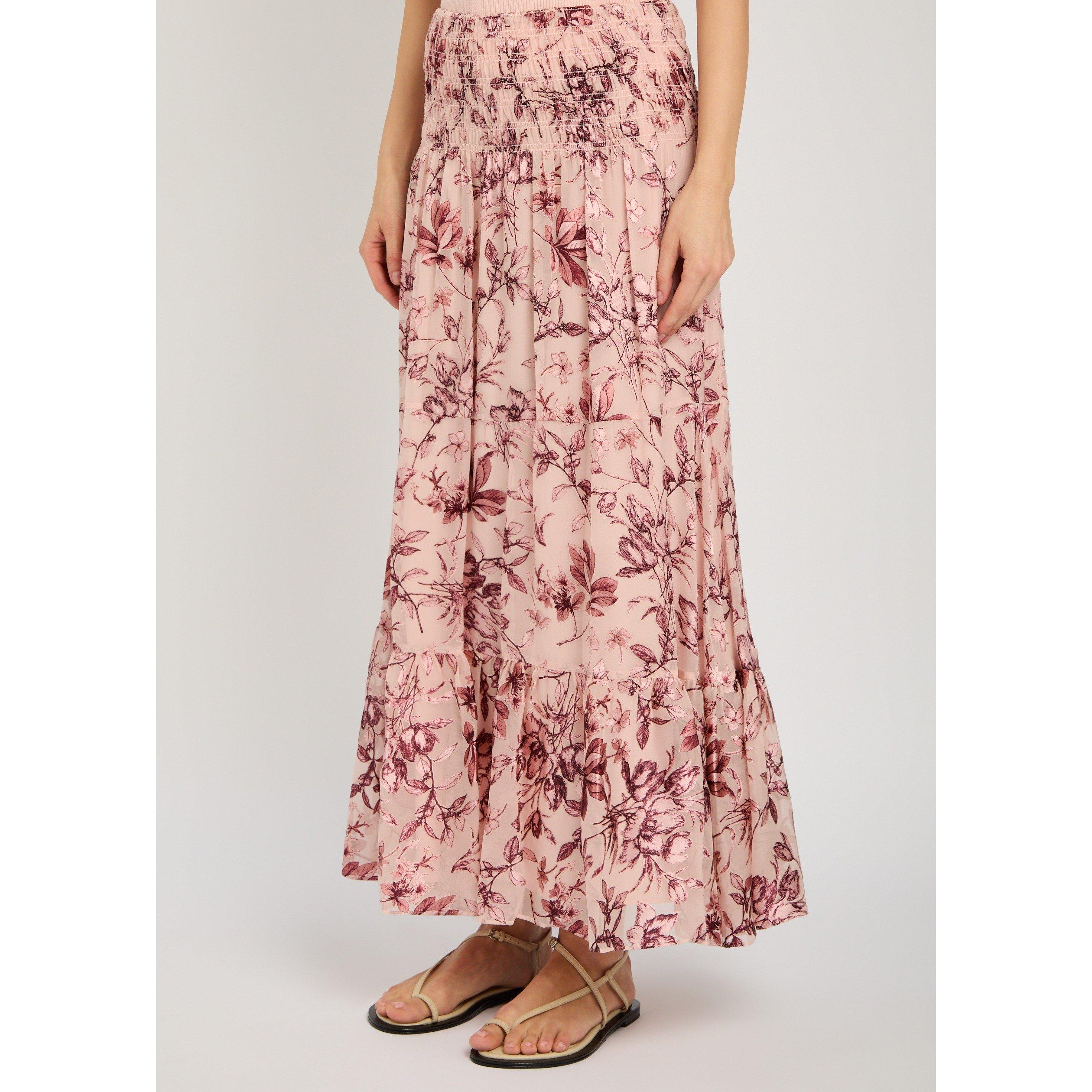 PINK - Alice And Olivia - LS Stevie Drop Waist Maxi Skrt - 2