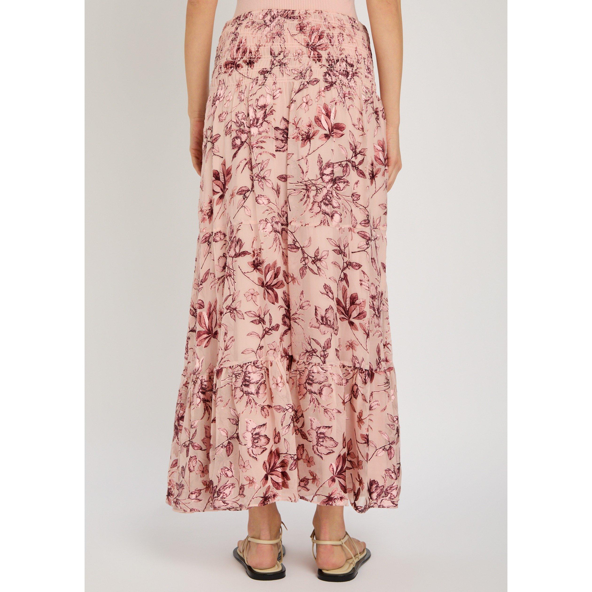 PINK - Alice And Olivia - LS Stevie Drop Waist Maxi Skrt - 3