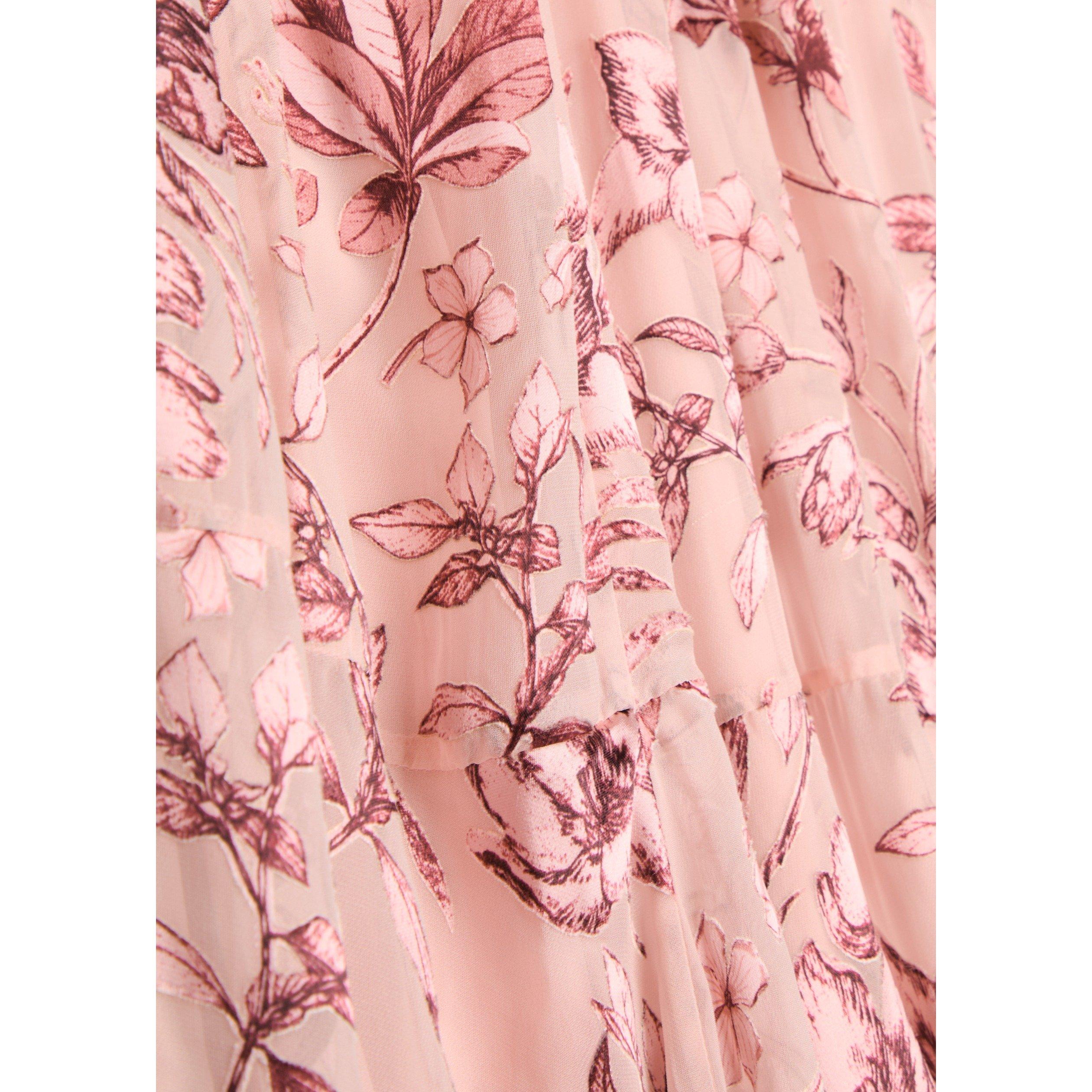 PINK - Alice And Olivia - LS Stevie Drop Waist Maxi Skrt - 4