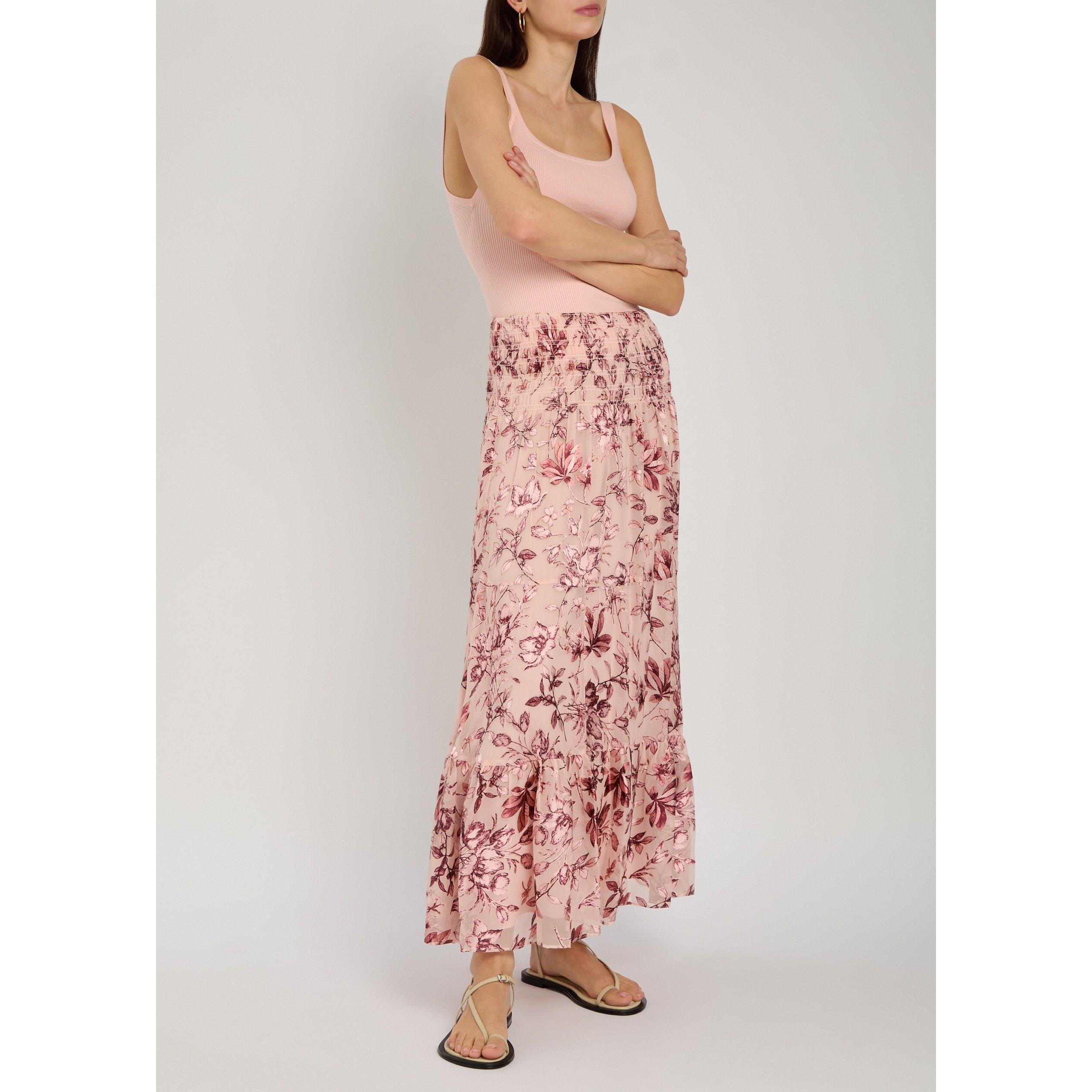 PINK - Alice And Olivia - LS Stevie Drop Waist Maxi Skrt - 5