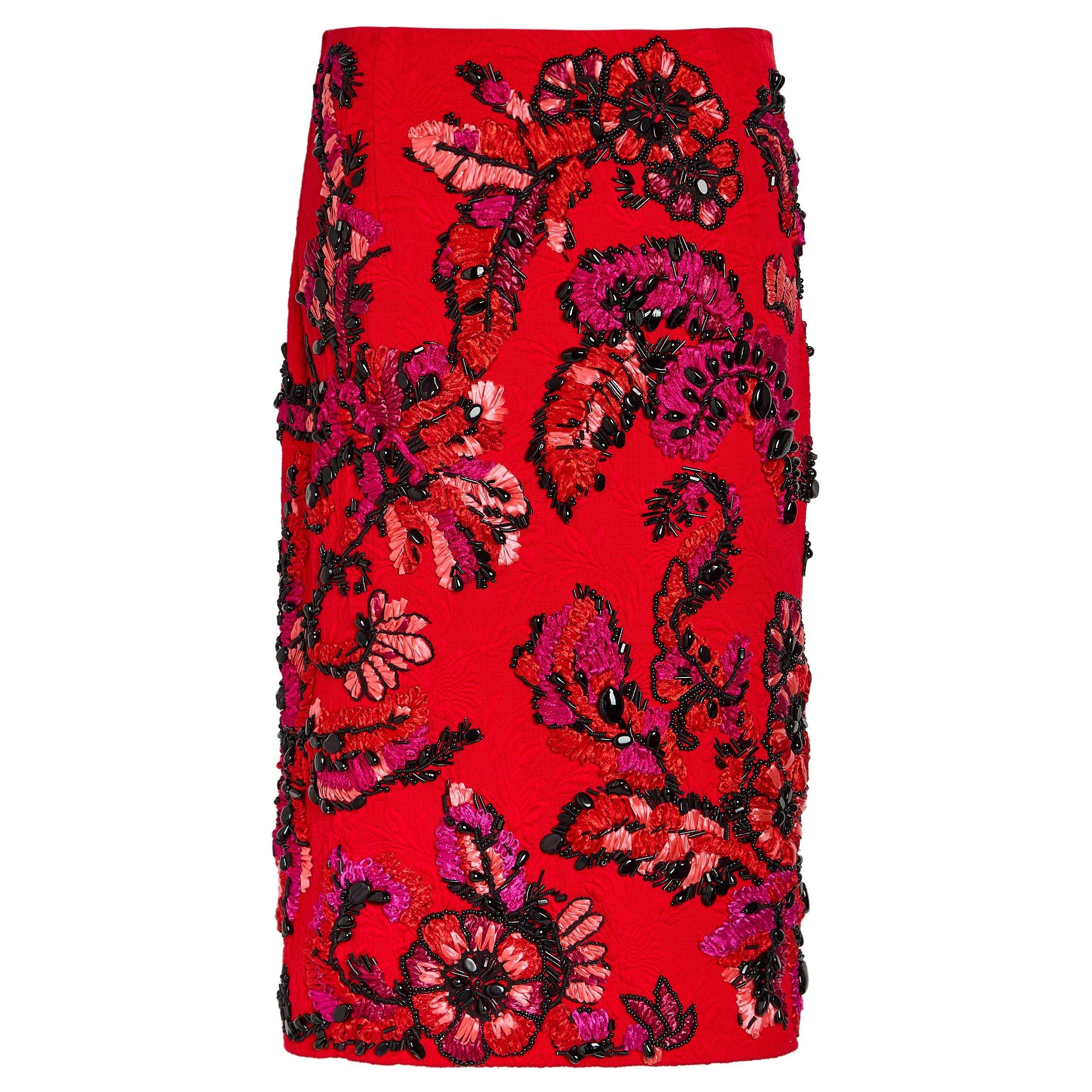 RED - Dries Van Noten - 04040-SUMMER EMB 3265 W.W.SKIR - 1