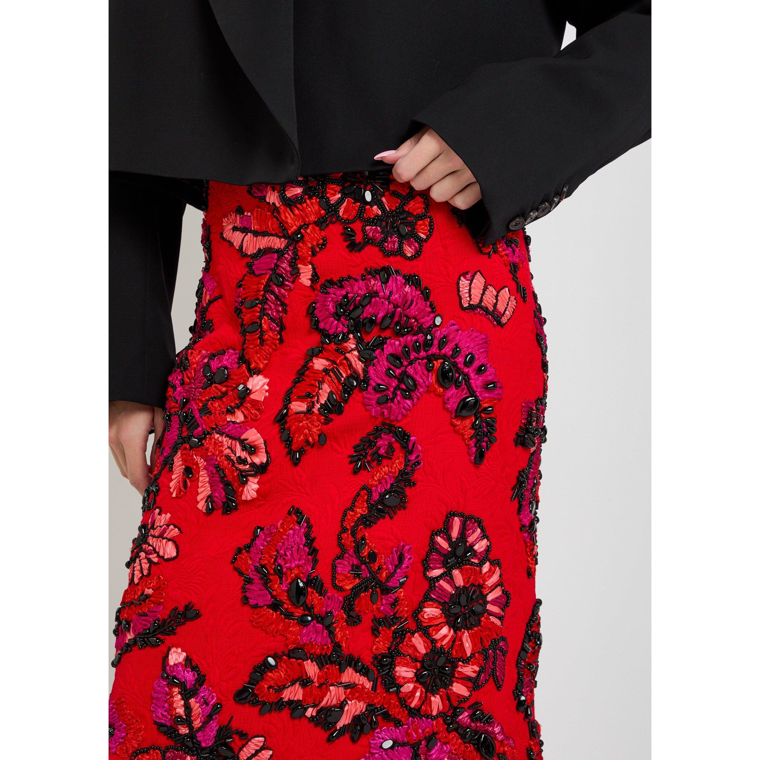 RED - Dries Van Noten - 04040-SUMMER EMB 3265 W.W.SKIR - 4