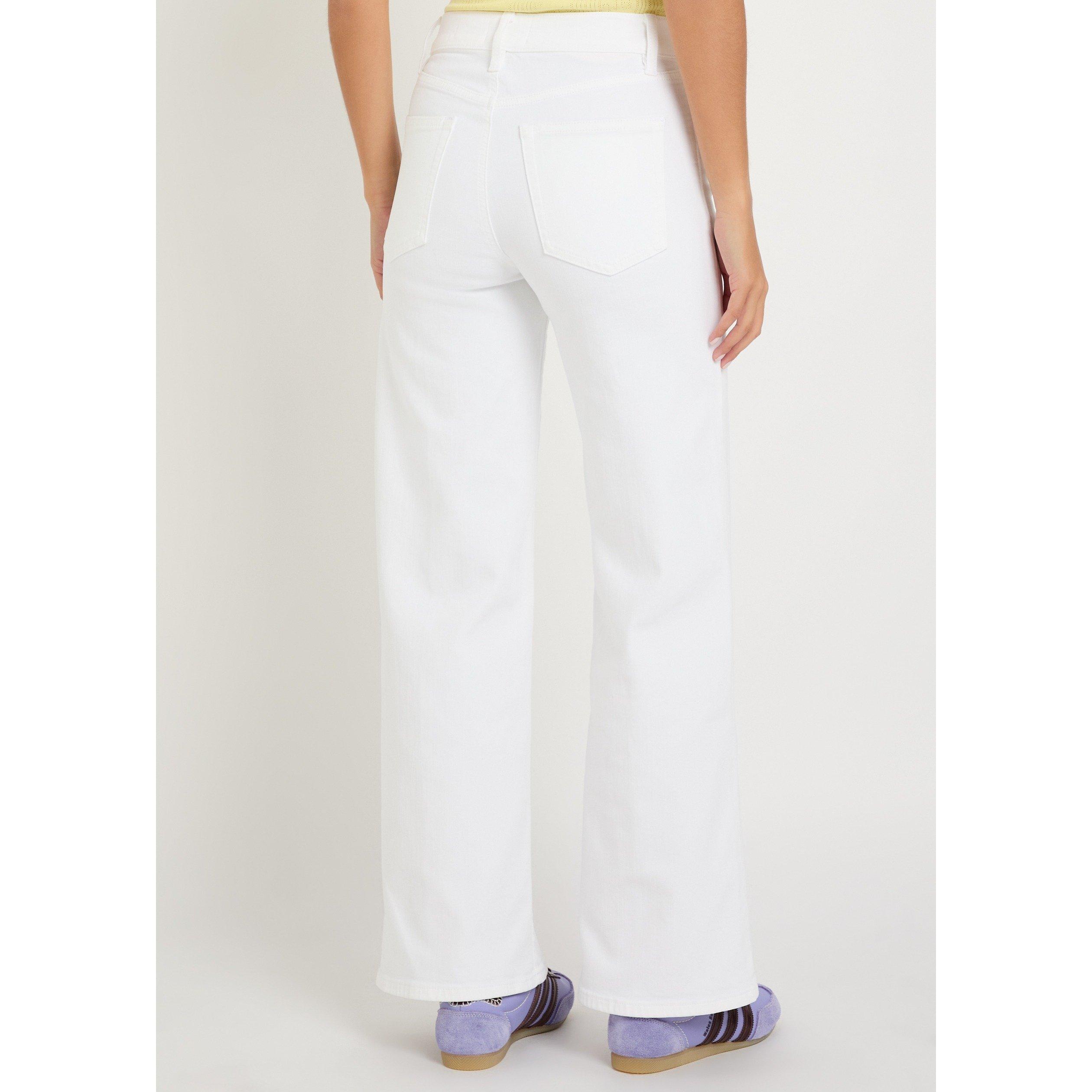 WHITE - Frame Denim - Women's Le Slim Palazzo Wide-Leg Jeans - 3