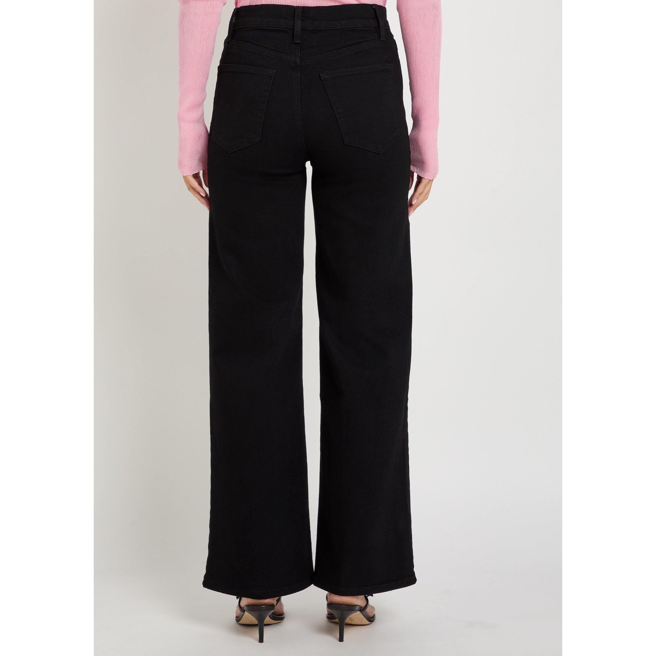 BLACK - Frame Denim - Women's Le Slim Palazzo Wide-Leg Jeans - 3