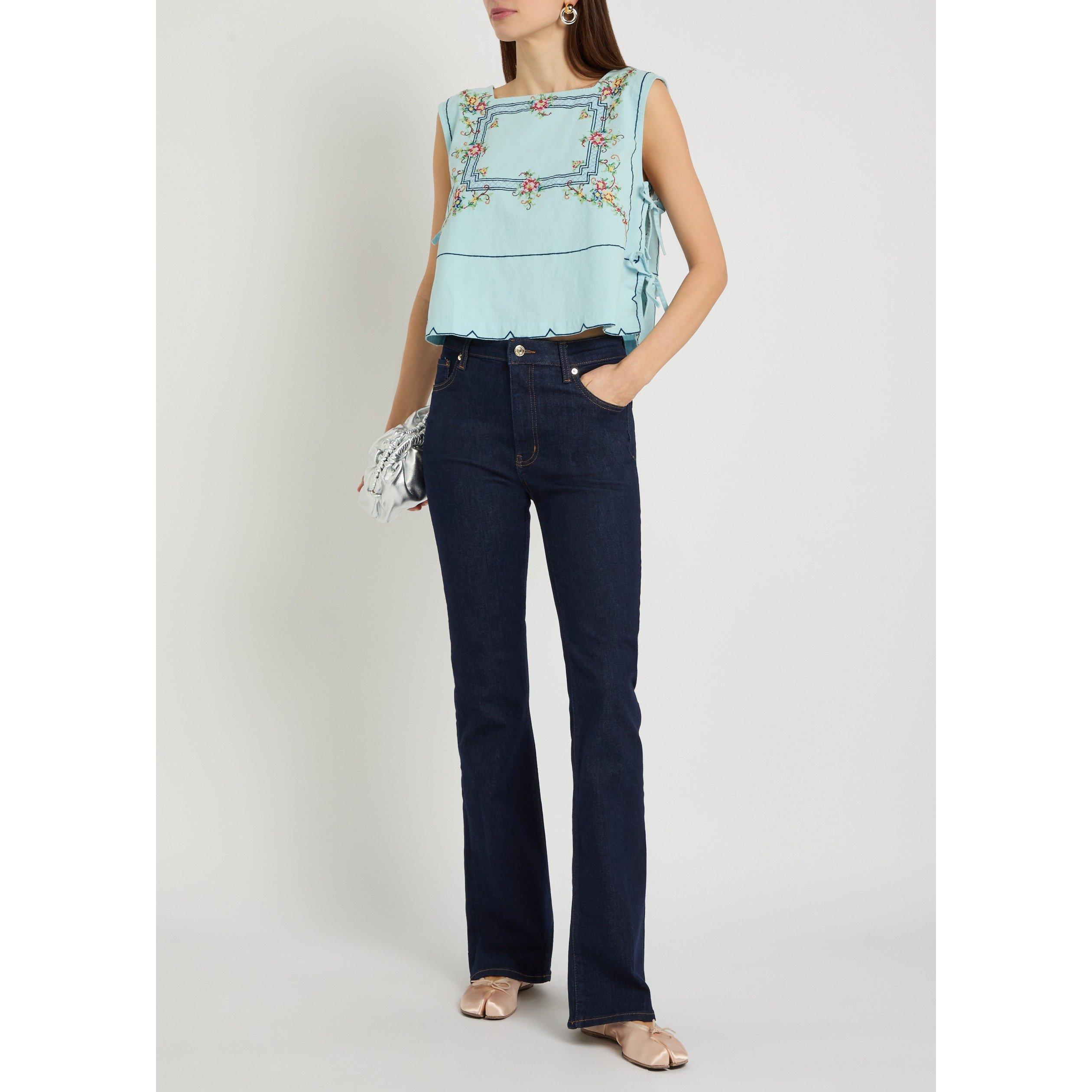 NAVY - Frame Denim - Women's The Reboot Cotton High-Rise Bootcut Jeans - 5