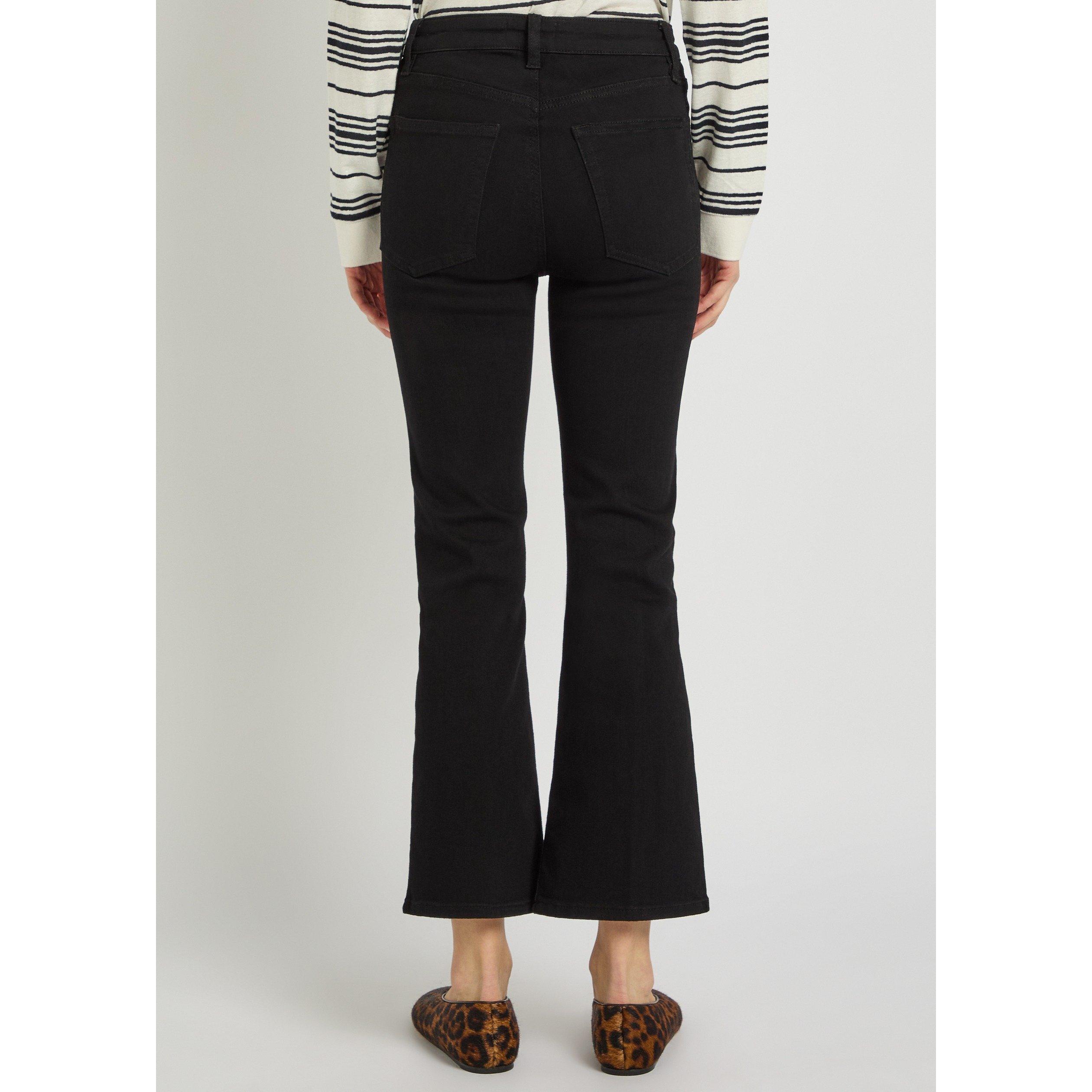 BLACK - Frame Denim - Women's Reboot Cropped High-Rise Bootcut Jeans - 3