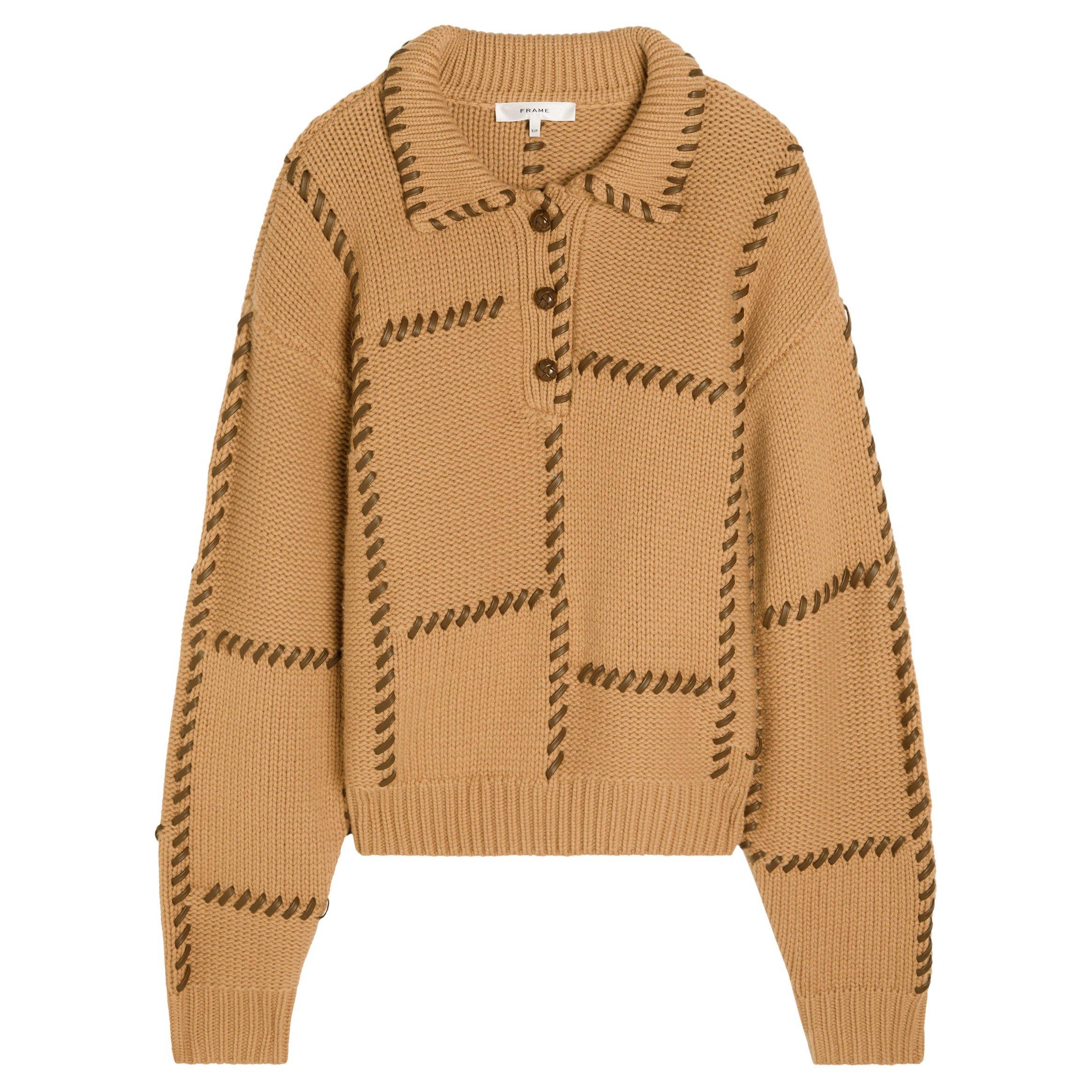 BRONZE - Frame Denim - THE LEATHER STITCH SWEATER