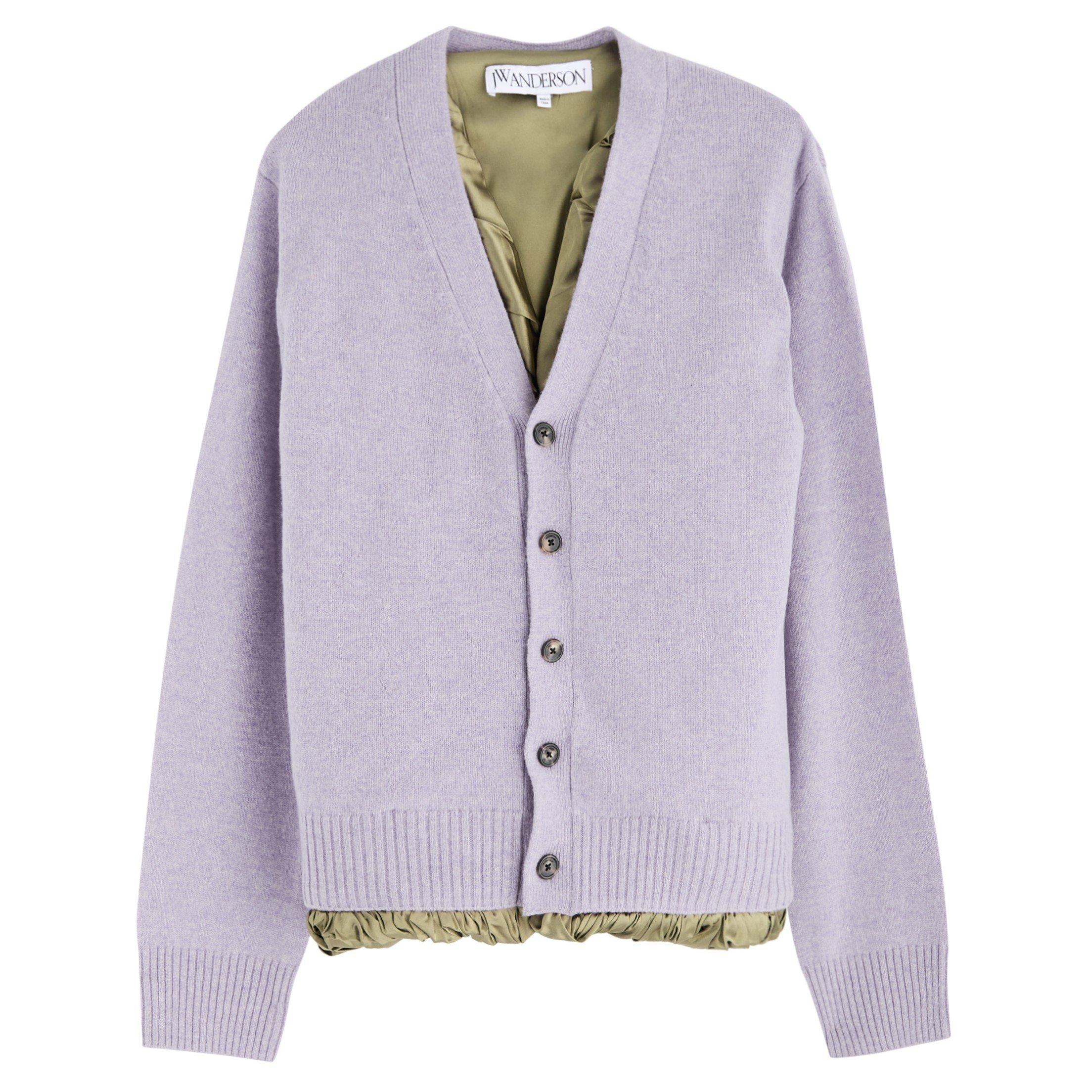 PURPLE - JW Anderson - SATIN LINED CARDIGAN