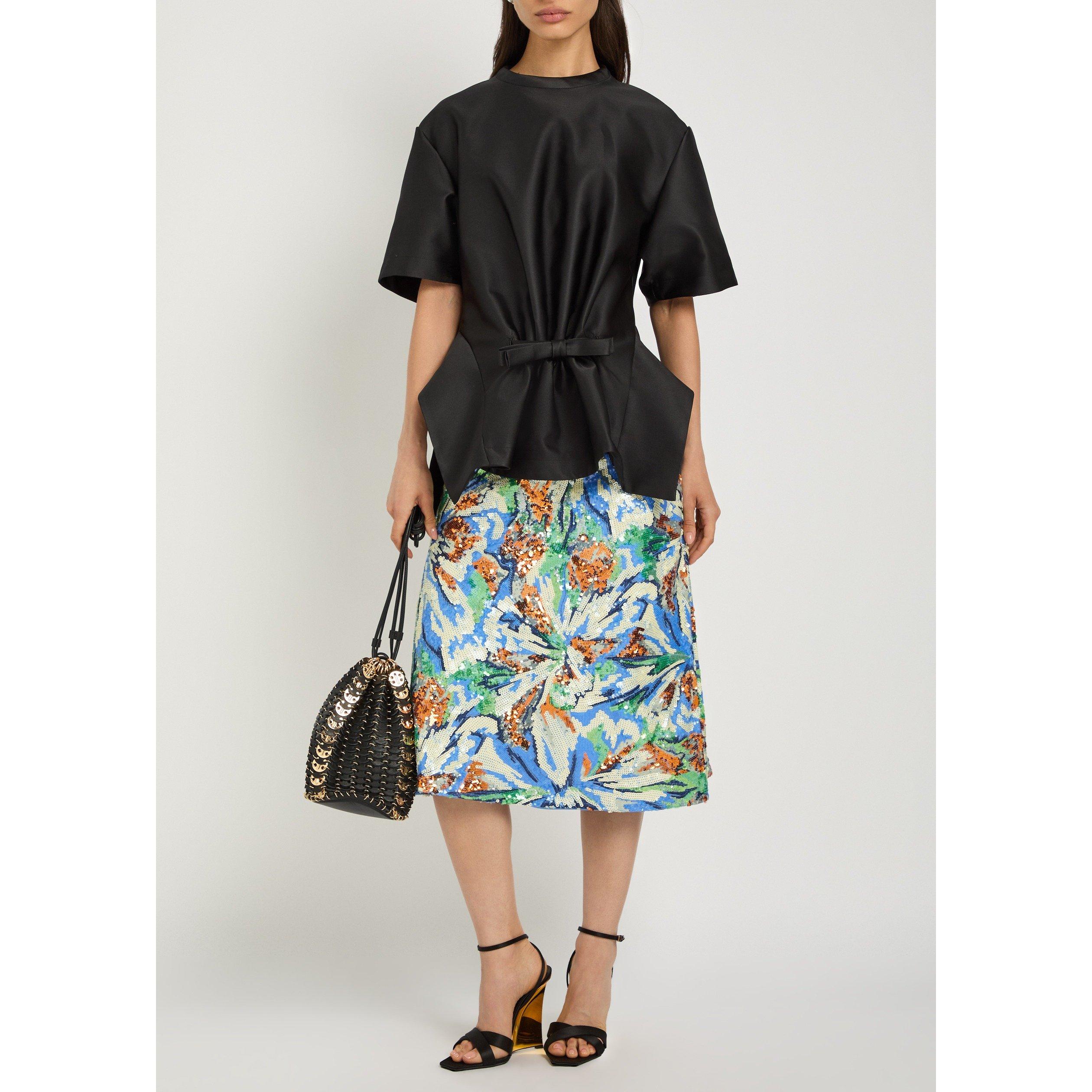 MULTICOLOURED - Rabanne - Women's Floral Sequin Midi Skirt - 5