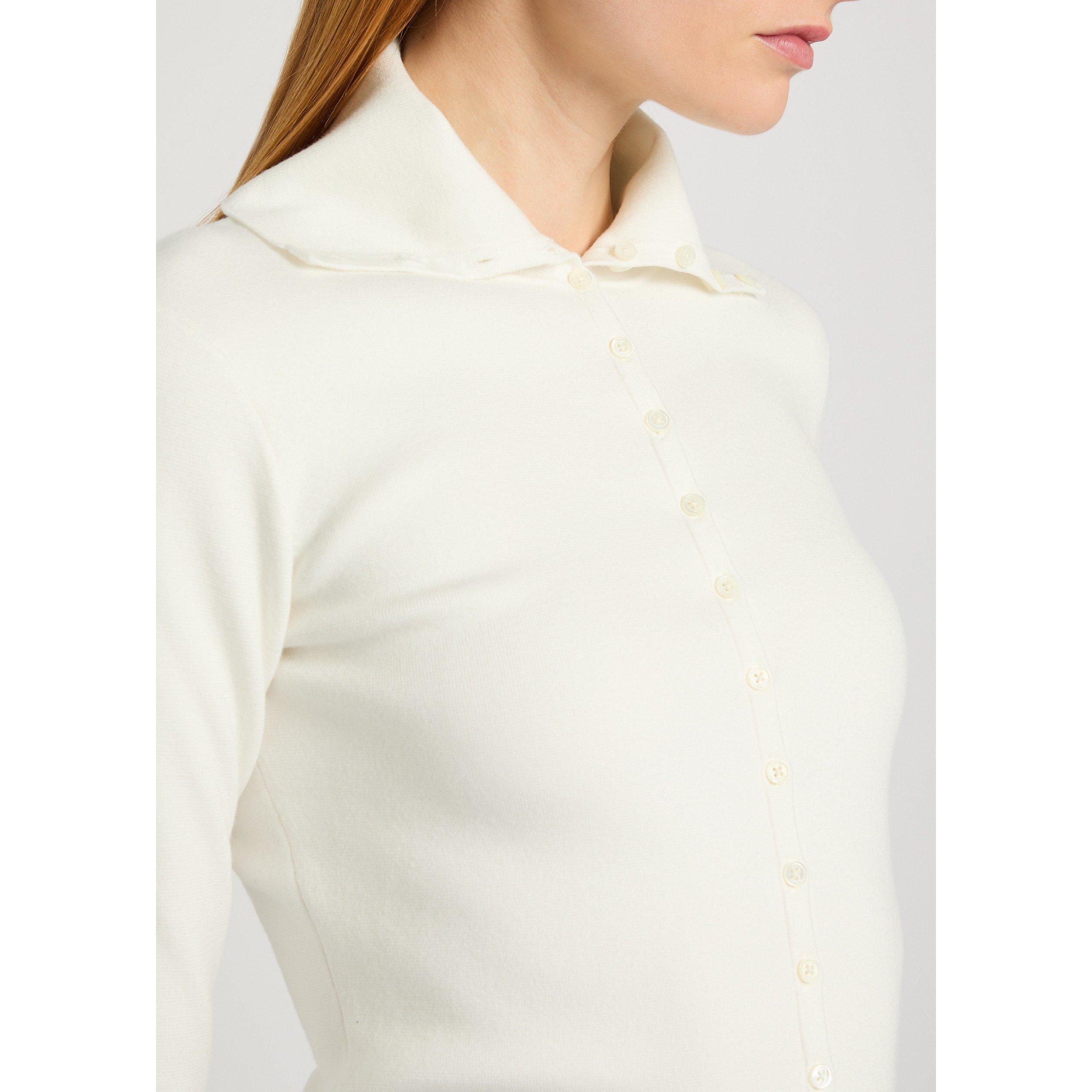 OFF WHITE - Toteme - Fitted polo cardigan - 4