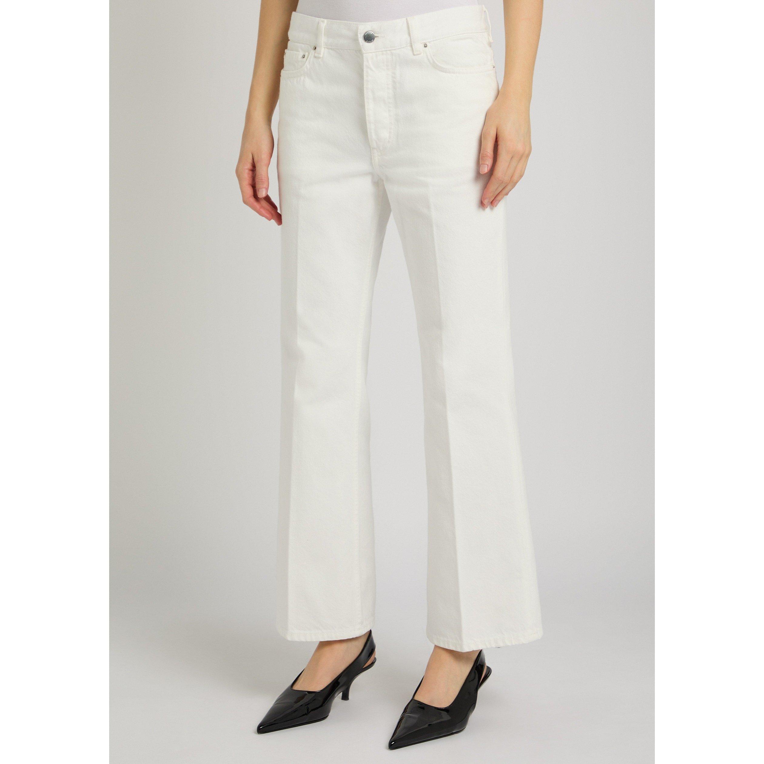 OFF WHITE - Toteme - Women's Kick-Flare Cotton Bootcut Jeans - 2