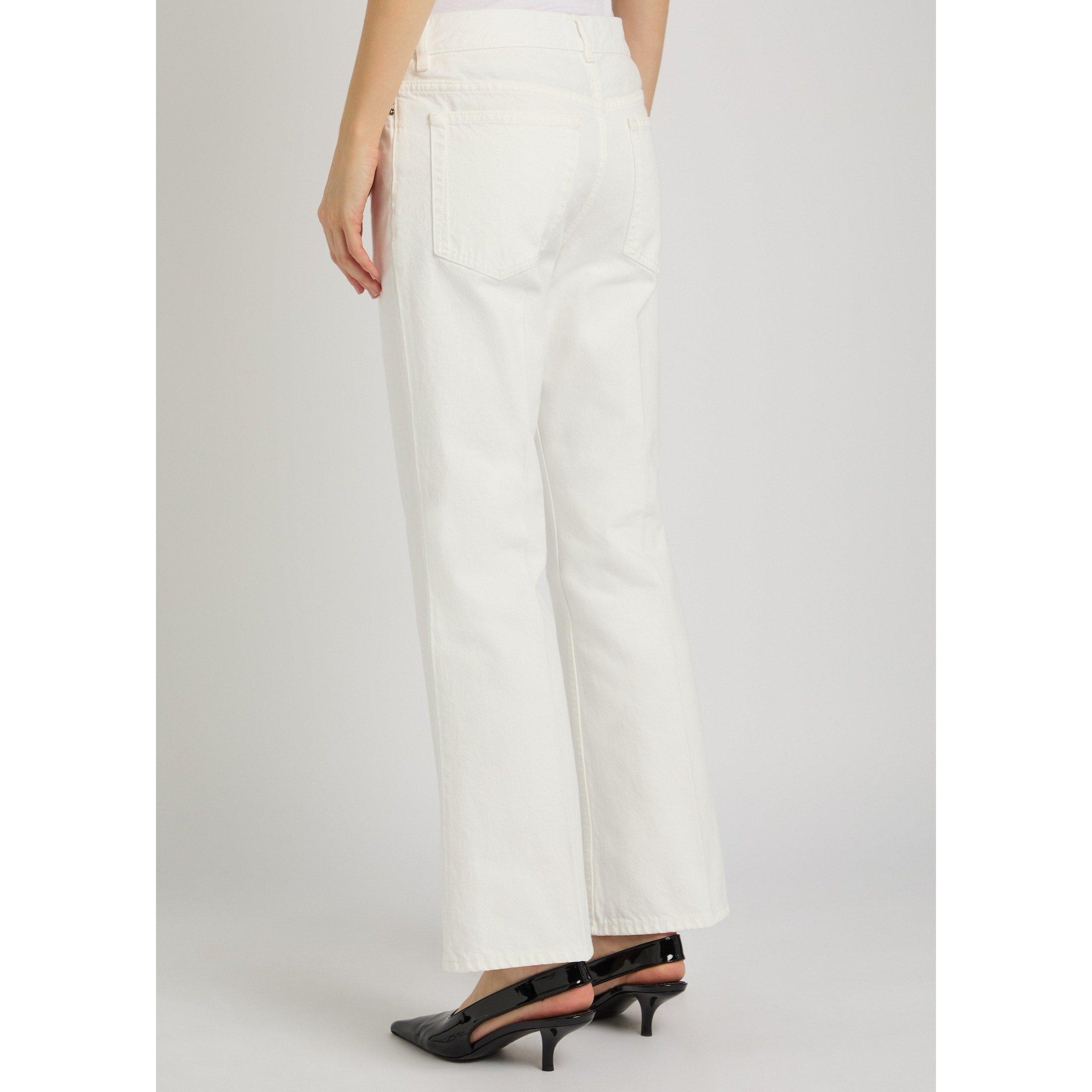 OFF WHITE - Toteme - Women's Kick-Flare Cotton Bootcut Jeans - 3