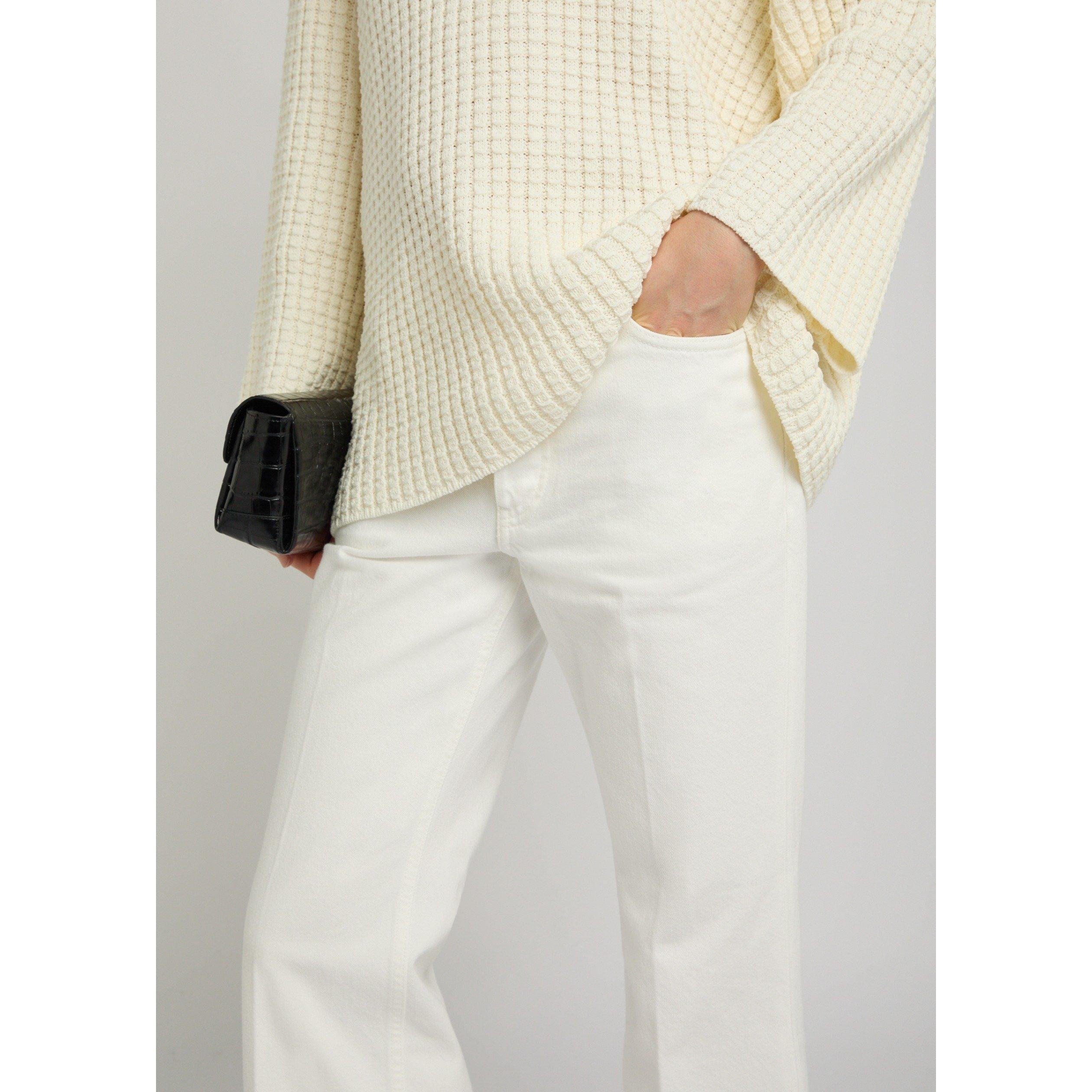 OFF WHITE - Toteme - Women's Kick-Flare Cotton Bootcut Jeans - 4