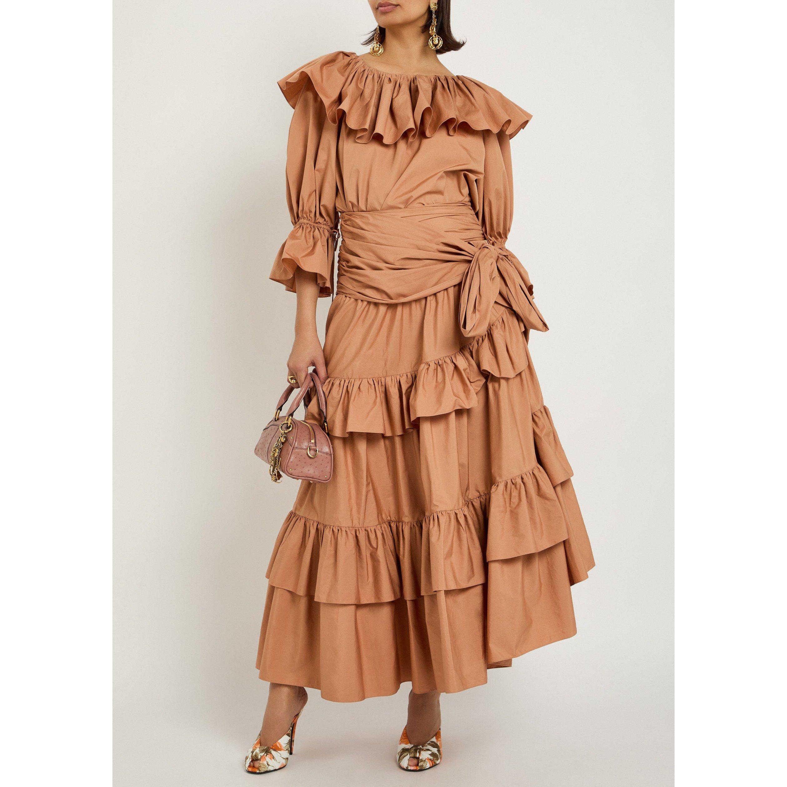 LIGHT PINK - Chloe - Women's Cotton Tiered Relaxed-Fit Maxi Skirt - 5