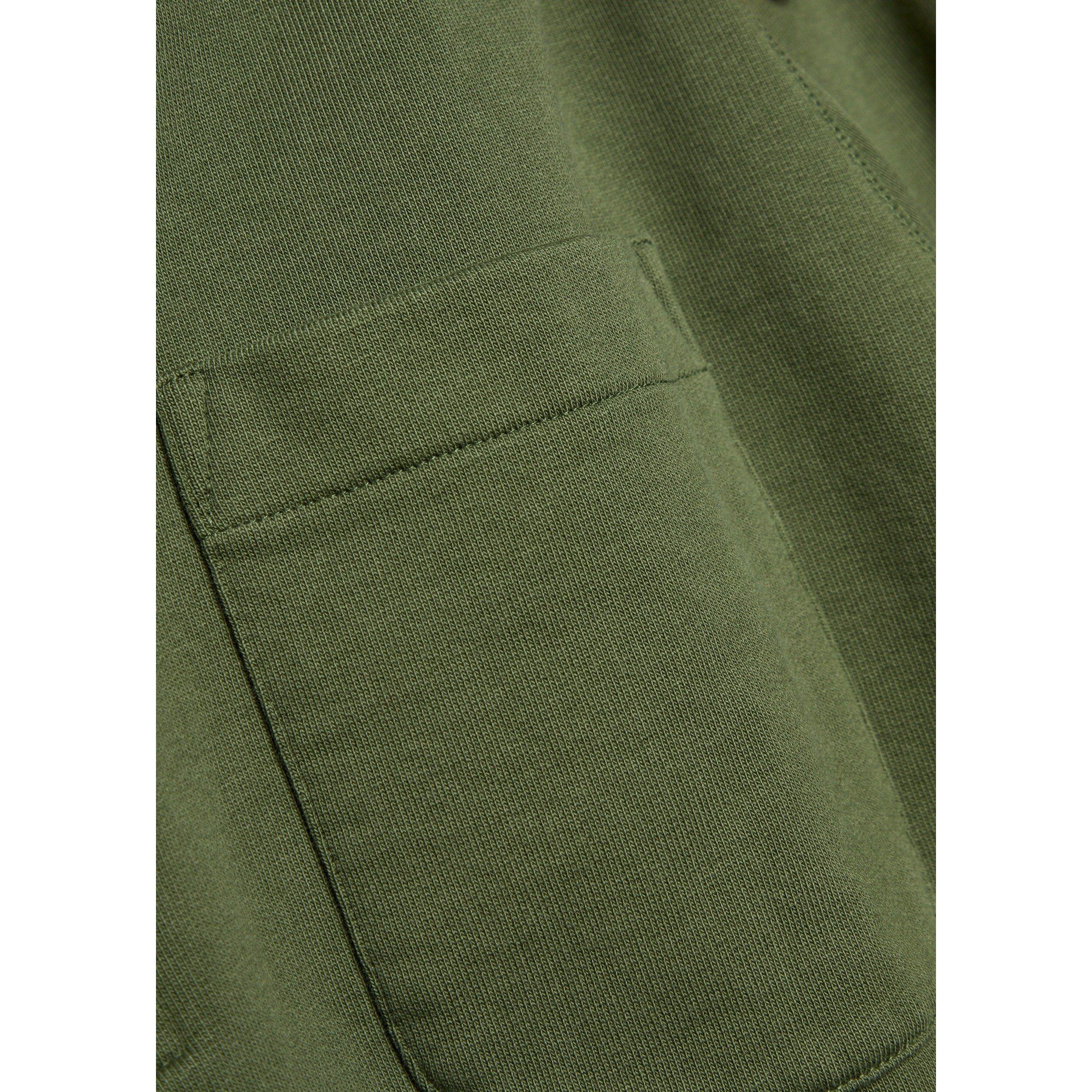 KHAKI - Drakes - Men's Cotton 1/4-Zip Knitted Top - 4
