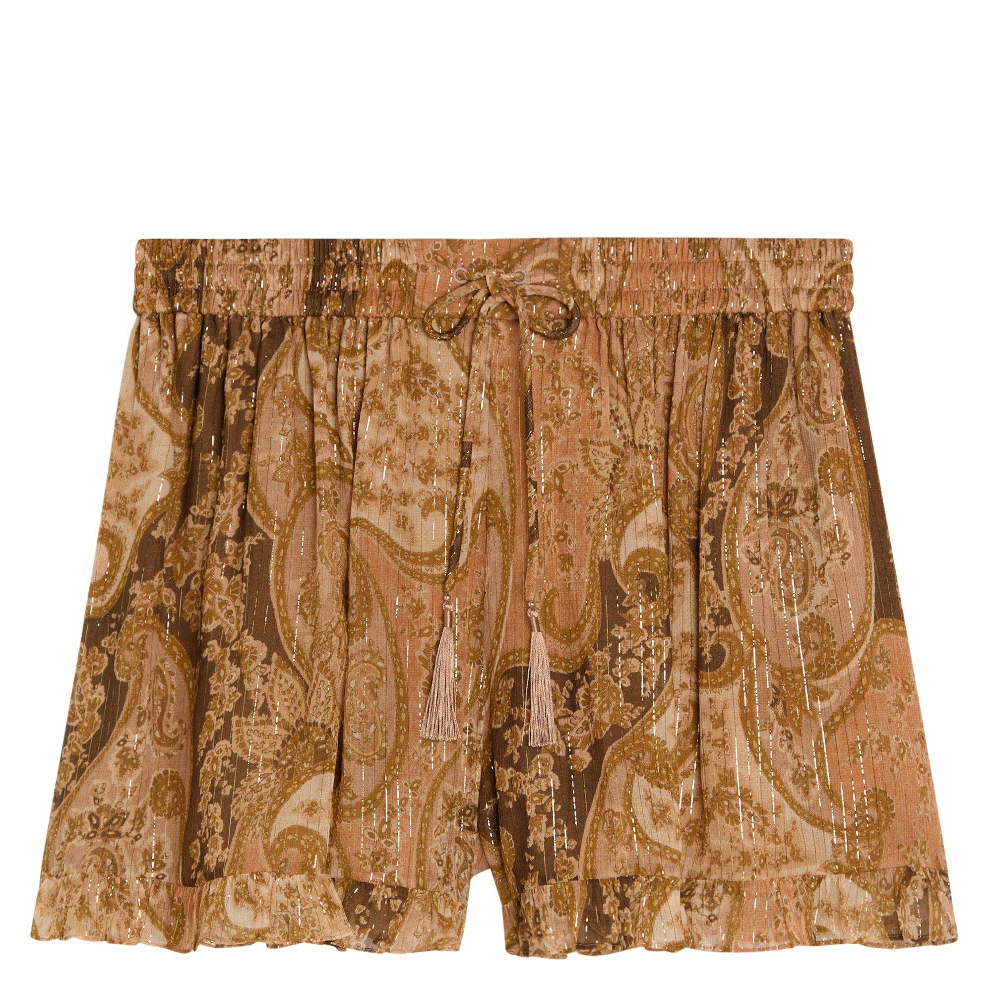 BROWN AND OTHER - Zimmermann - Women's Carousel Flutter Silk Woven Shorts - 1