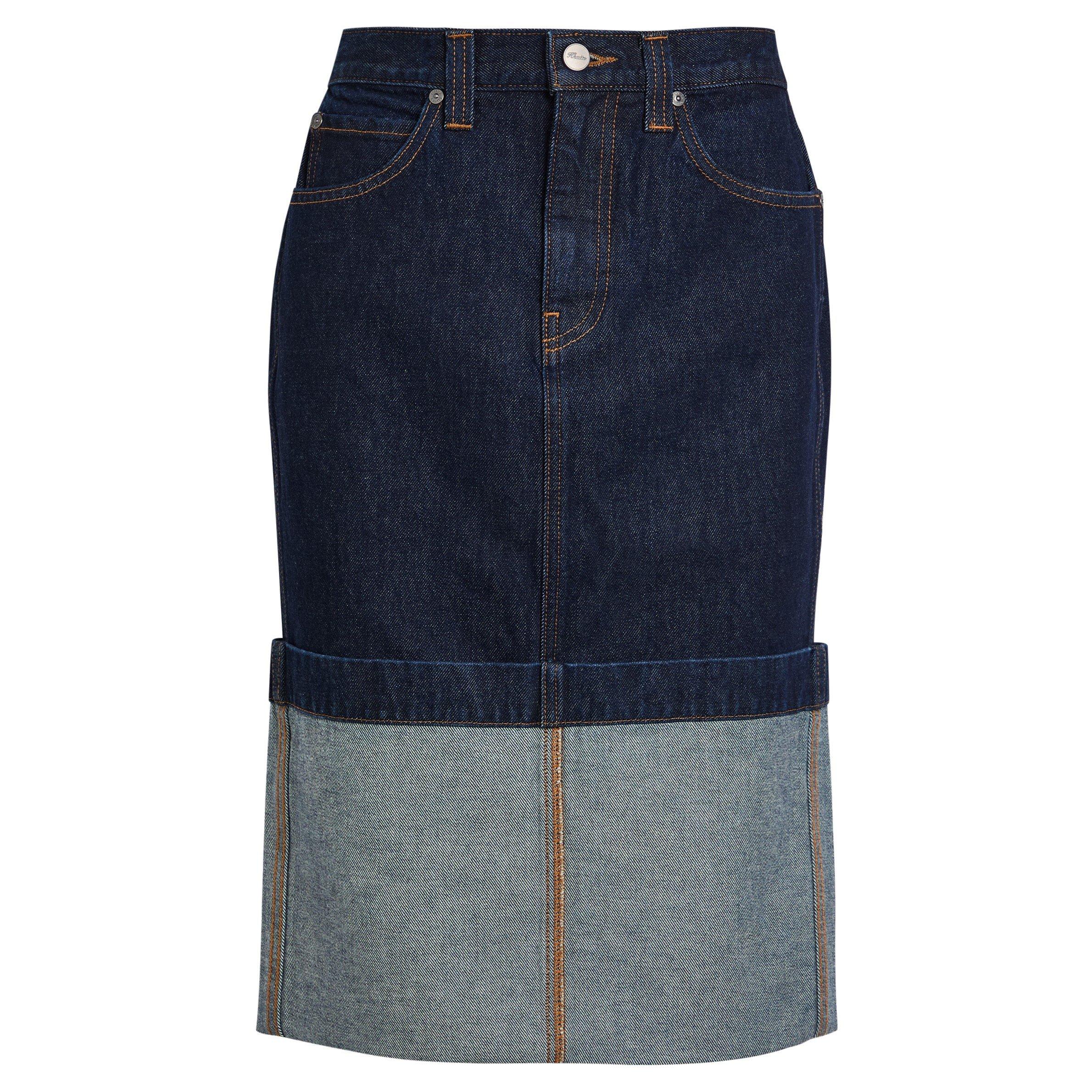 INDIGO - Khaite - Women's Kilian Cotton Denim Skirt - 1