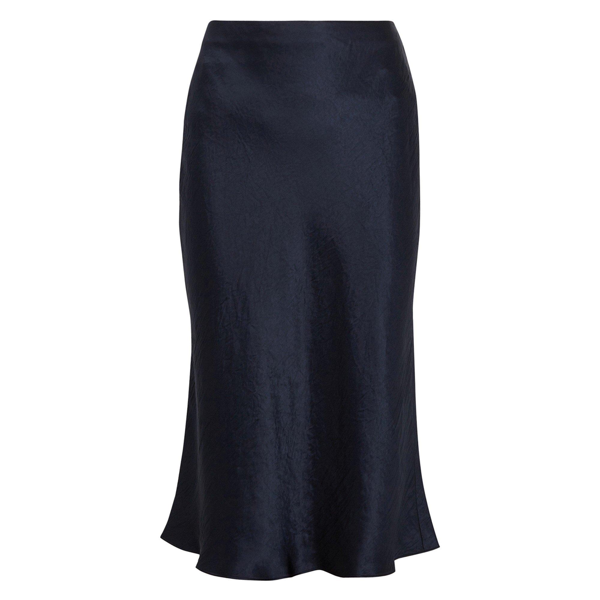 NAVY - Vince - Women's Satin Midi Slim-Fit Slip Skirt - 1