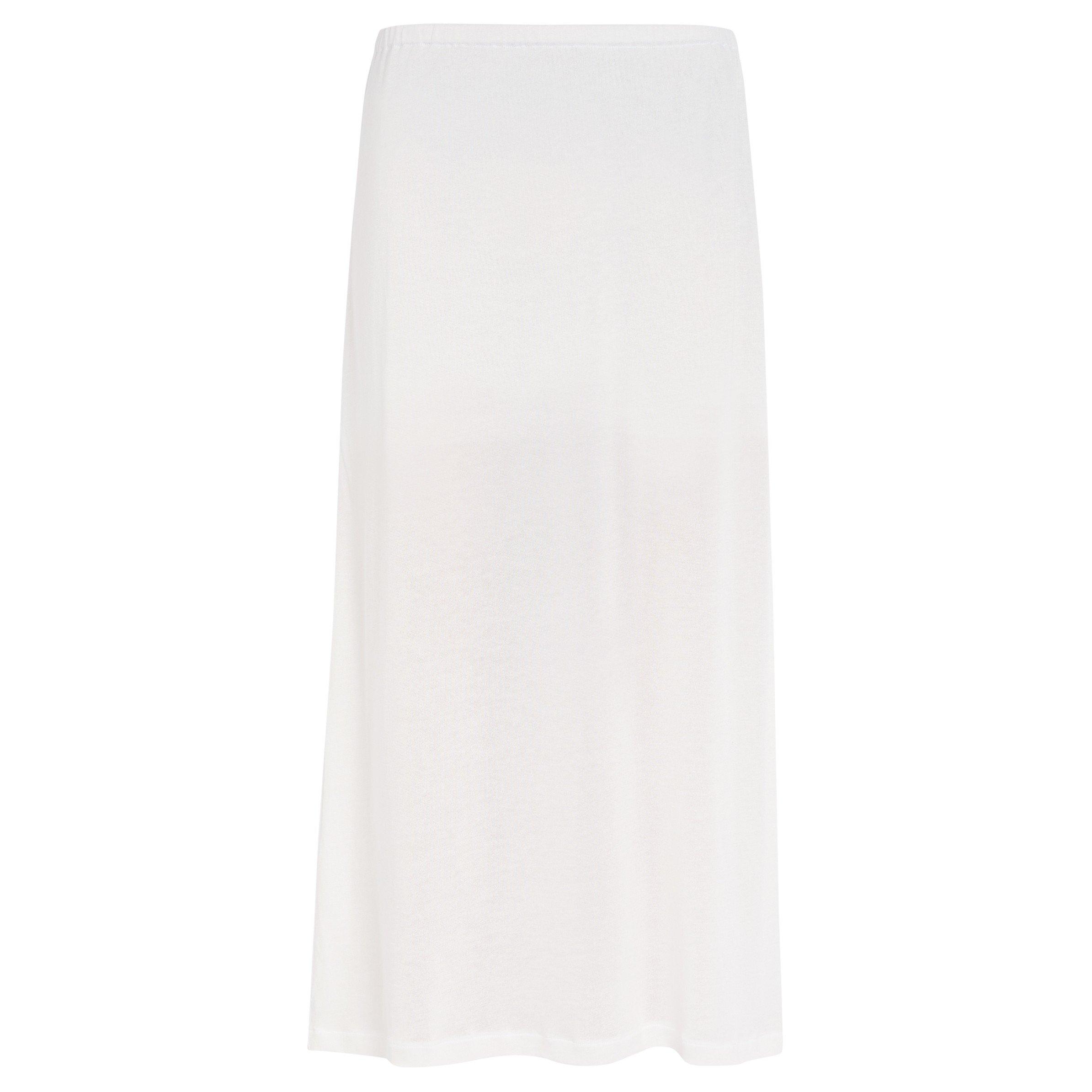 WHITE - AKYN - SHEER MIDI SKIRT WITH ELASTICA