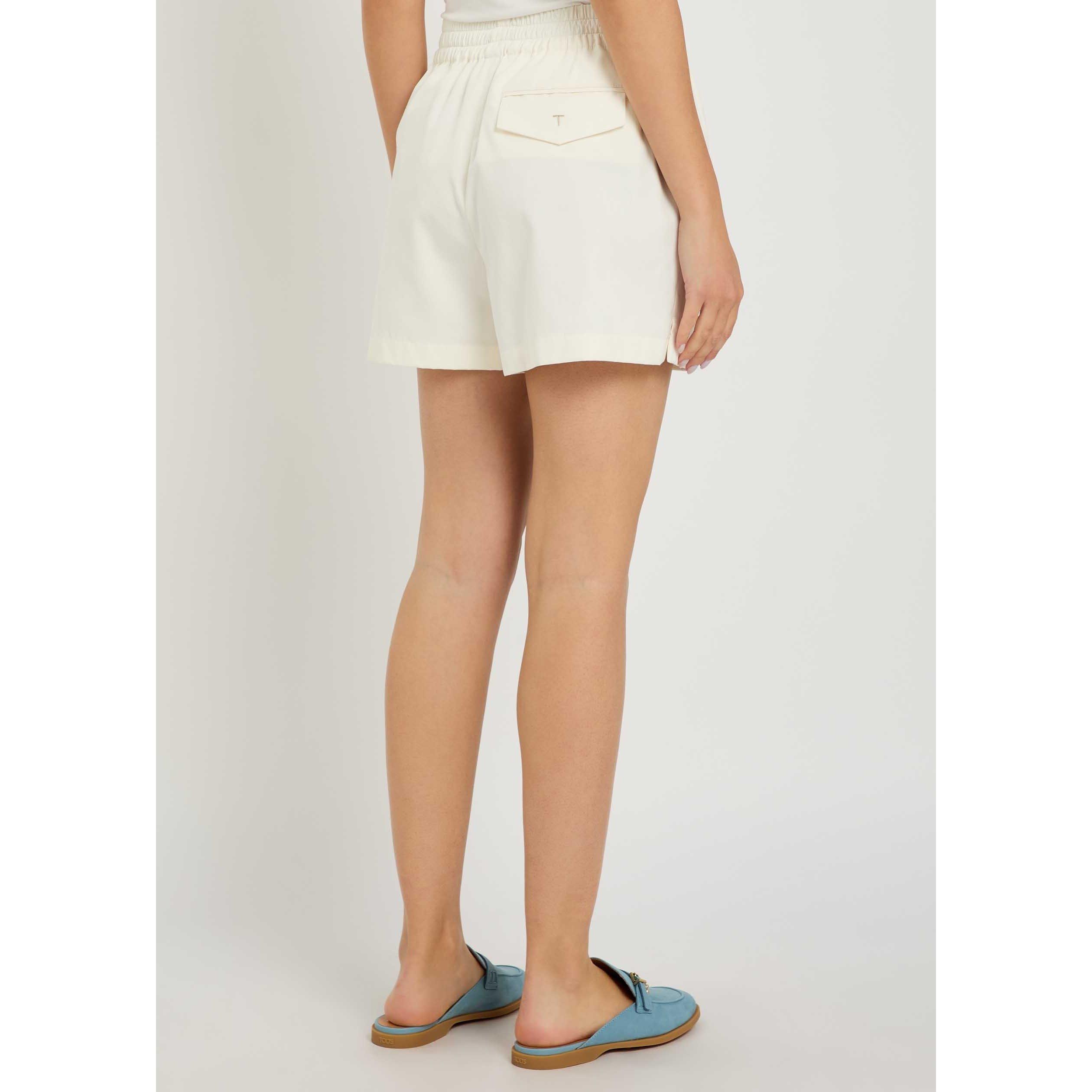 WHITE - Tods - Women's Cotton Woven Shorts - 3