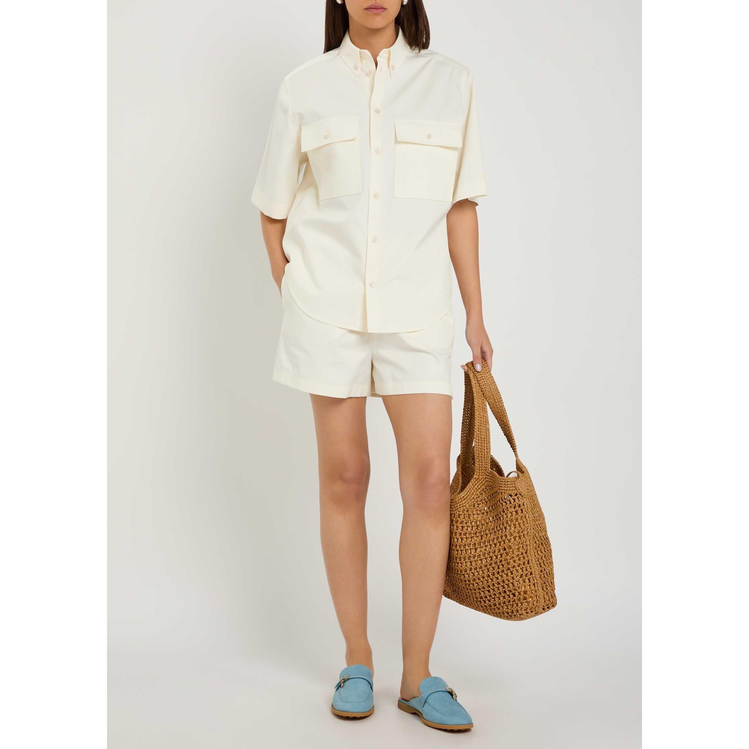 WHITE - Tods - Women's Cotton Woven Shorts - 5