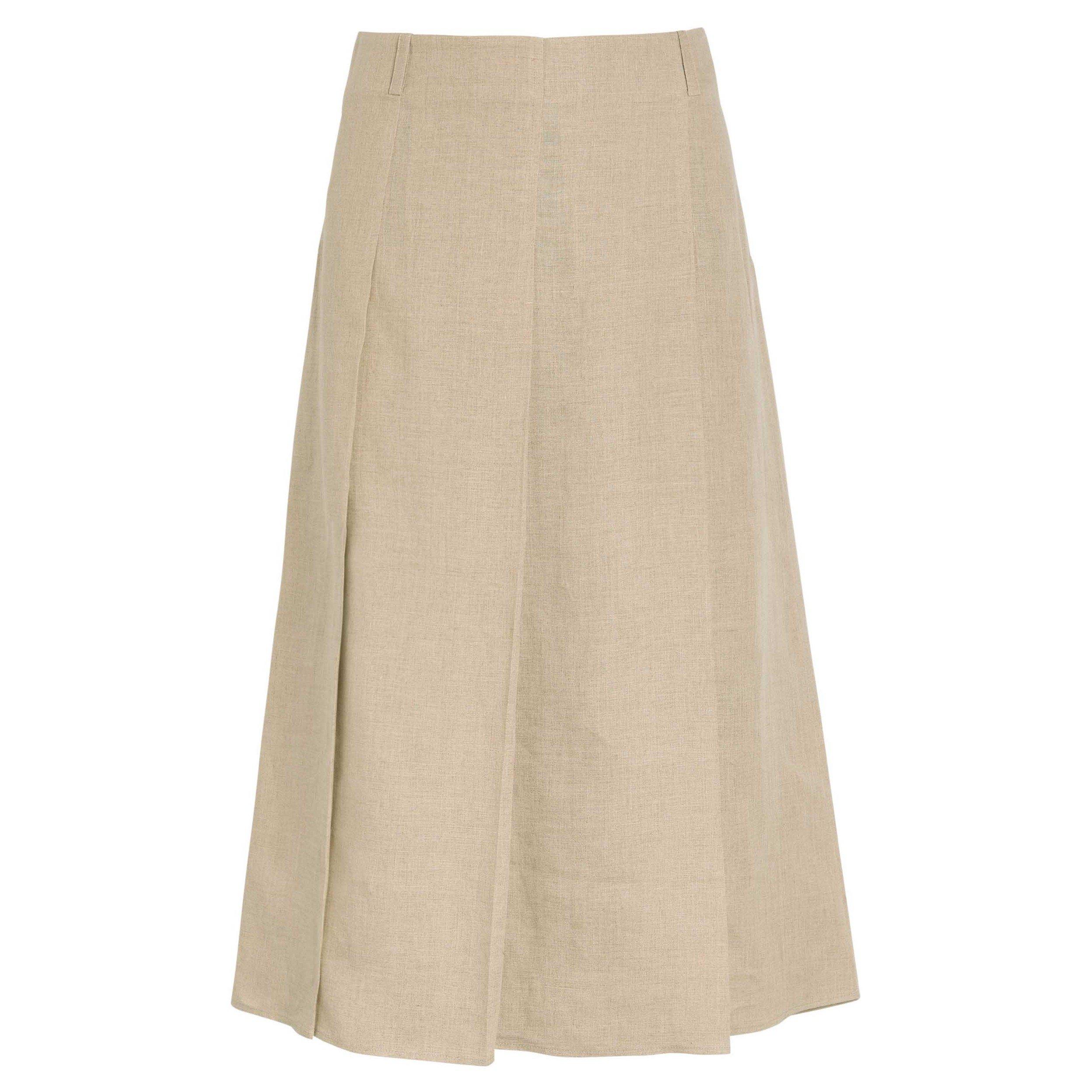 BEIGE - Tods - Women's Linen Pleated Skirt - 1