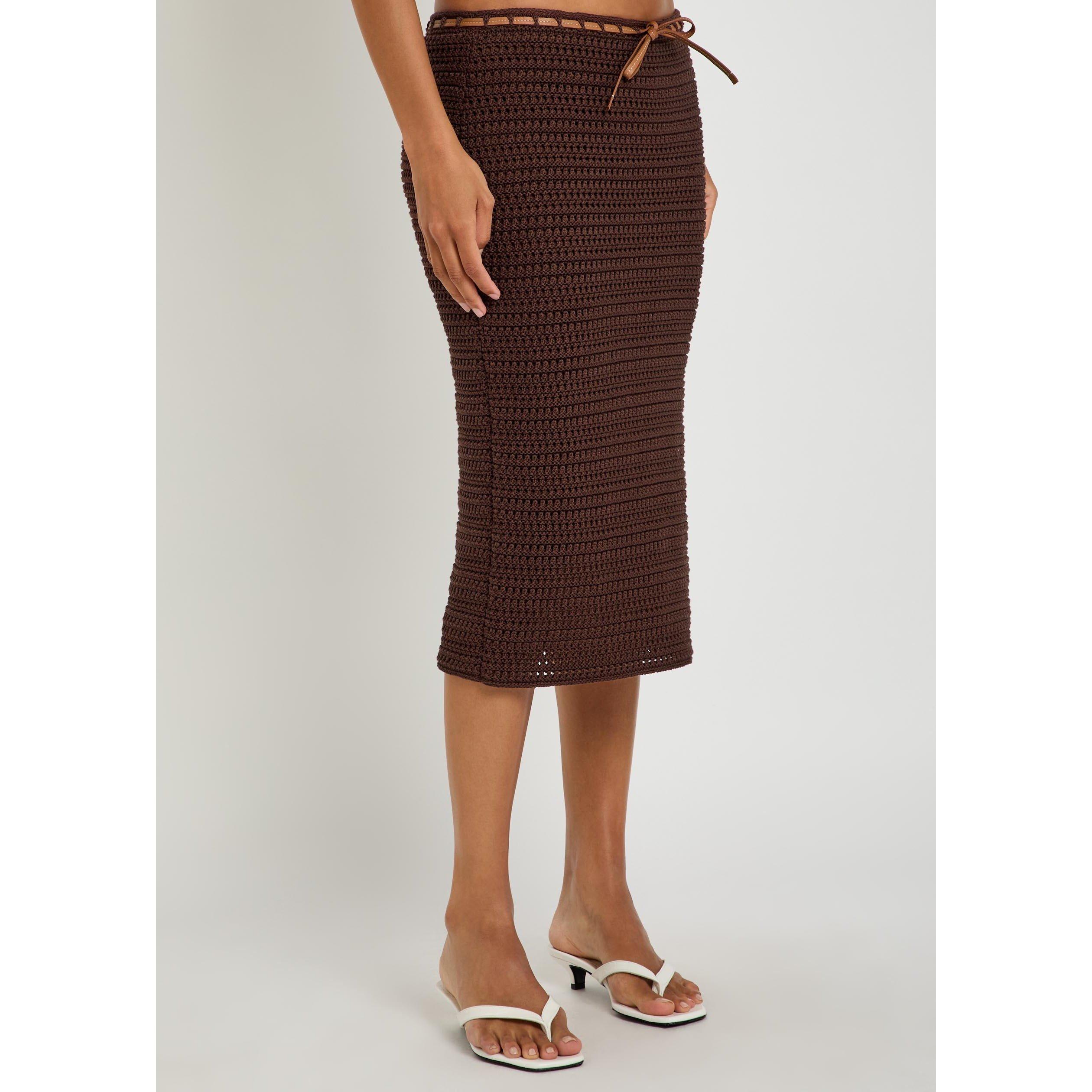 BROWN - Tods - KNITTED  SKIRT - FULL SUMMER - 2
