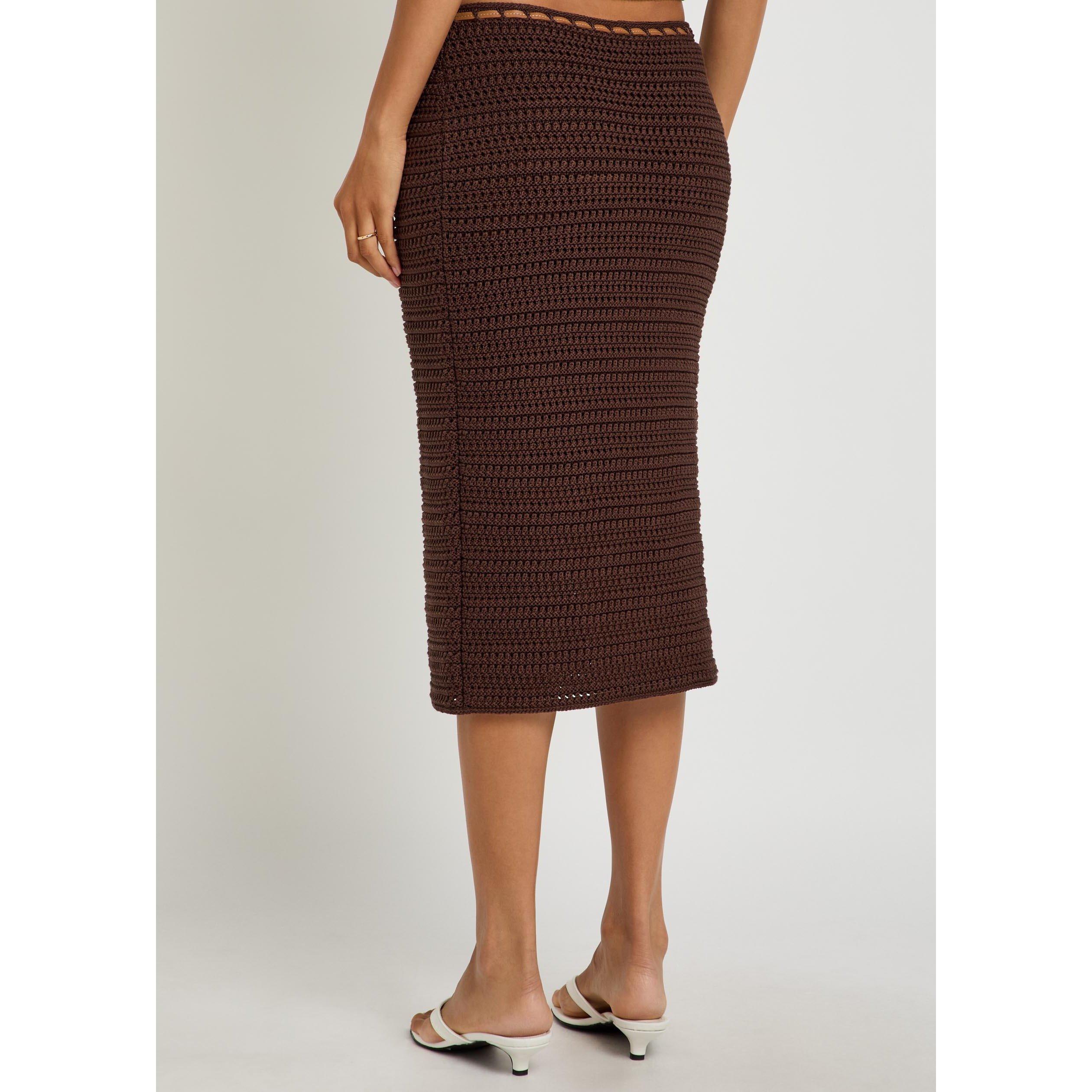 BROWN - Tods - KNITTED  SKIRT - FULL SUMMER - 3