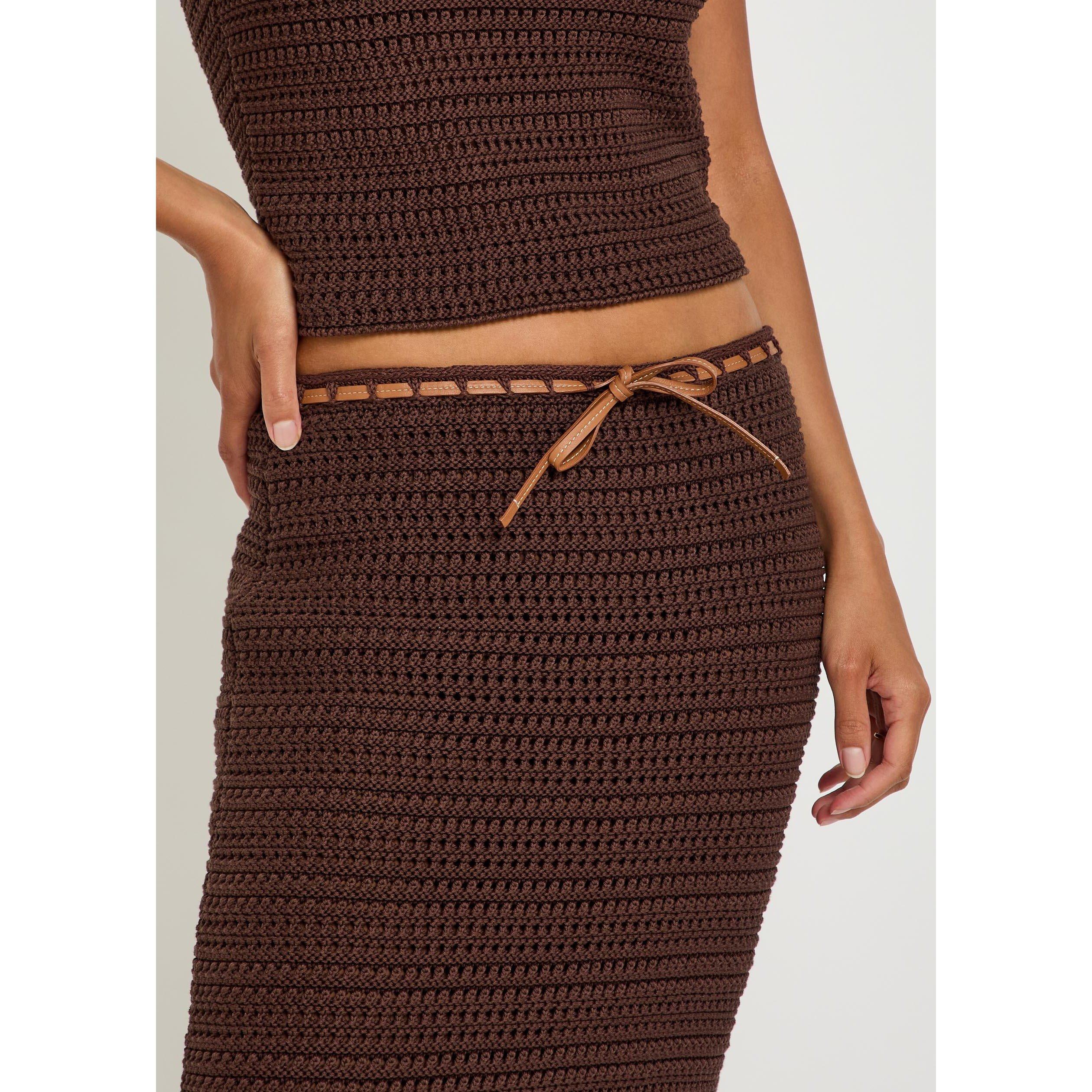 BROWN - Tods - KNITTED  SKIRT - FULL SUMMER - 4